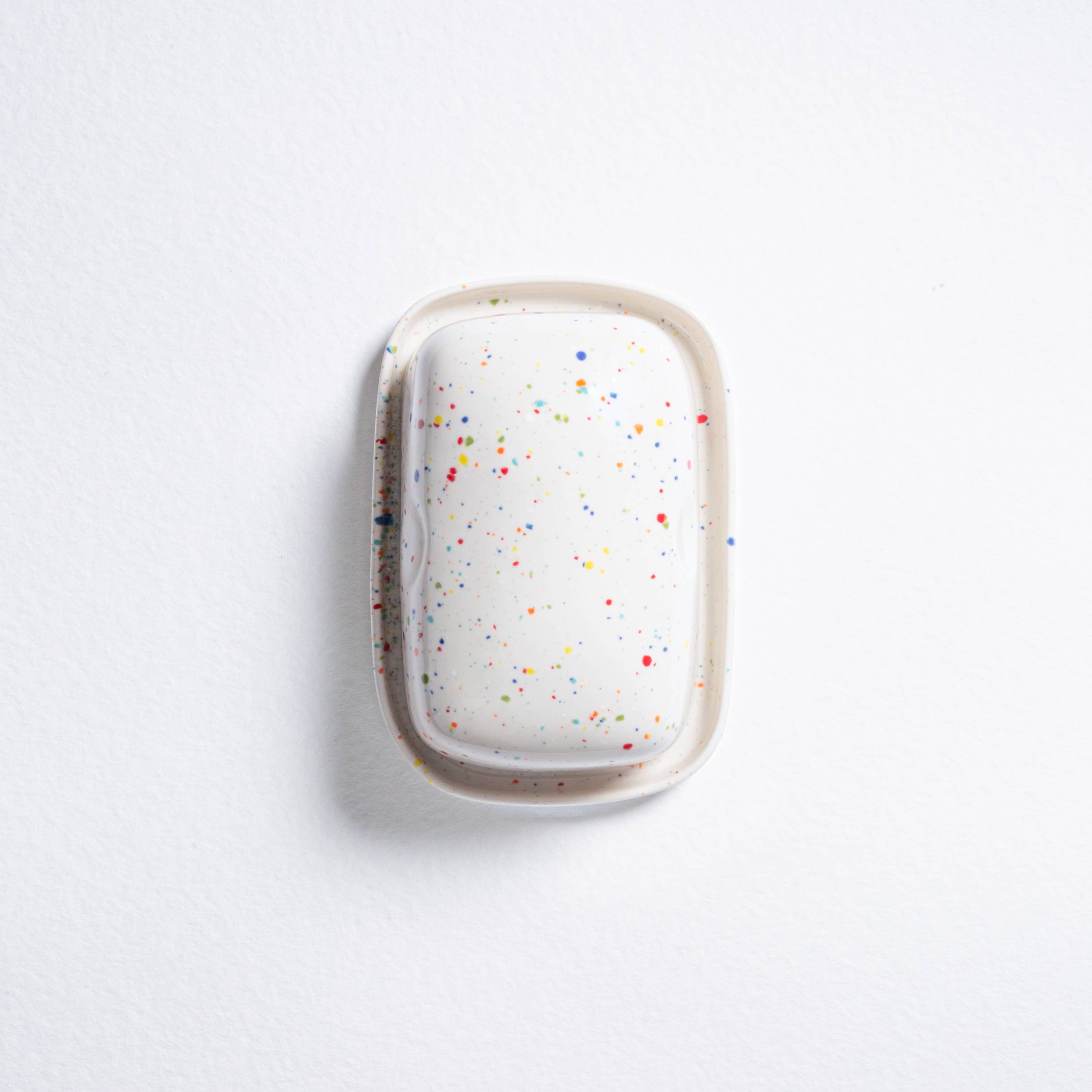 Butterdose Konfetti - weiss