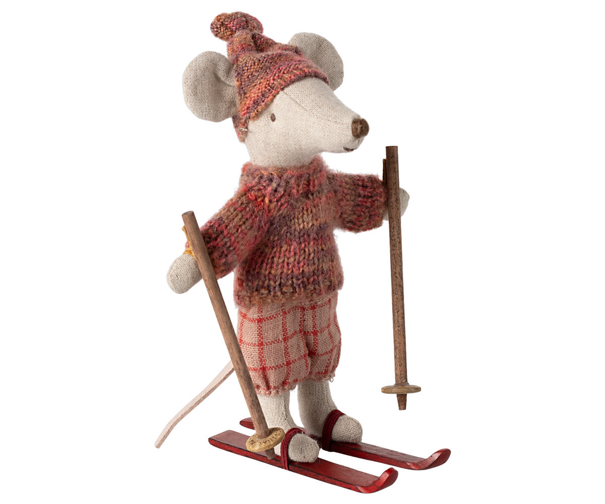 Maileg Wintermaus mit Skiset - grosse Schwester