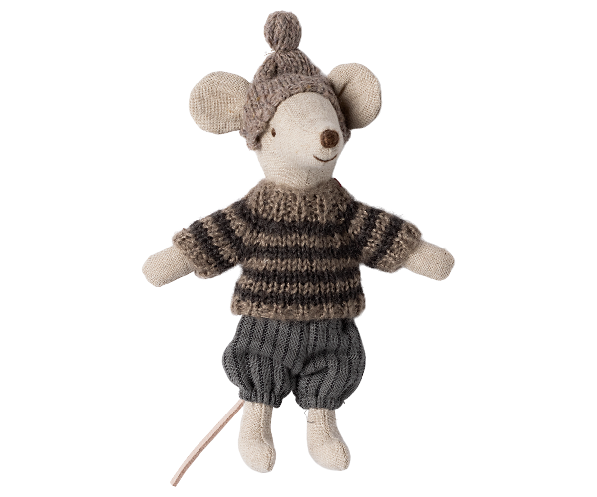 Maileg Wintermaus mit Skiset - grosser Bruder