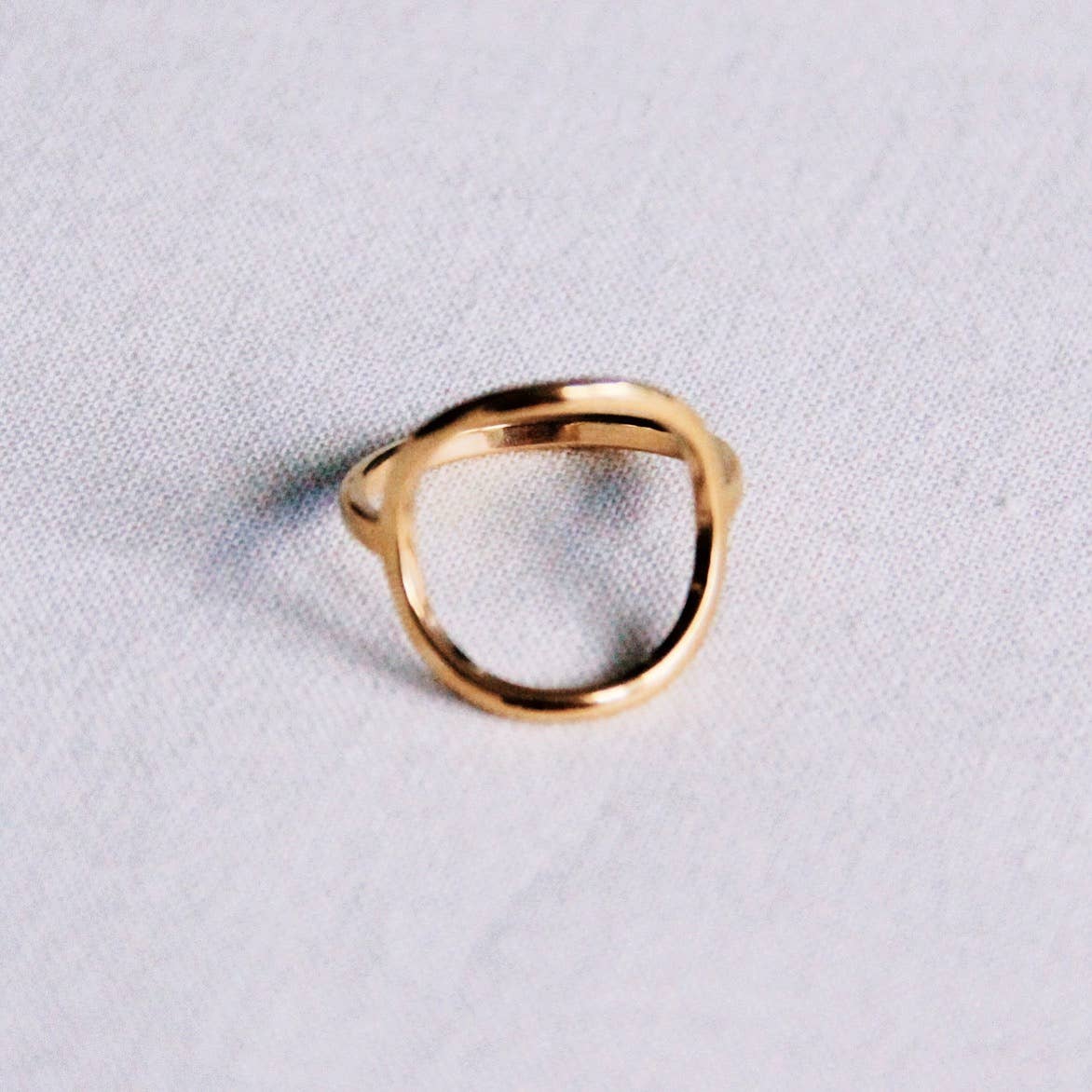 Stahlring mit offener Rundung - Gold