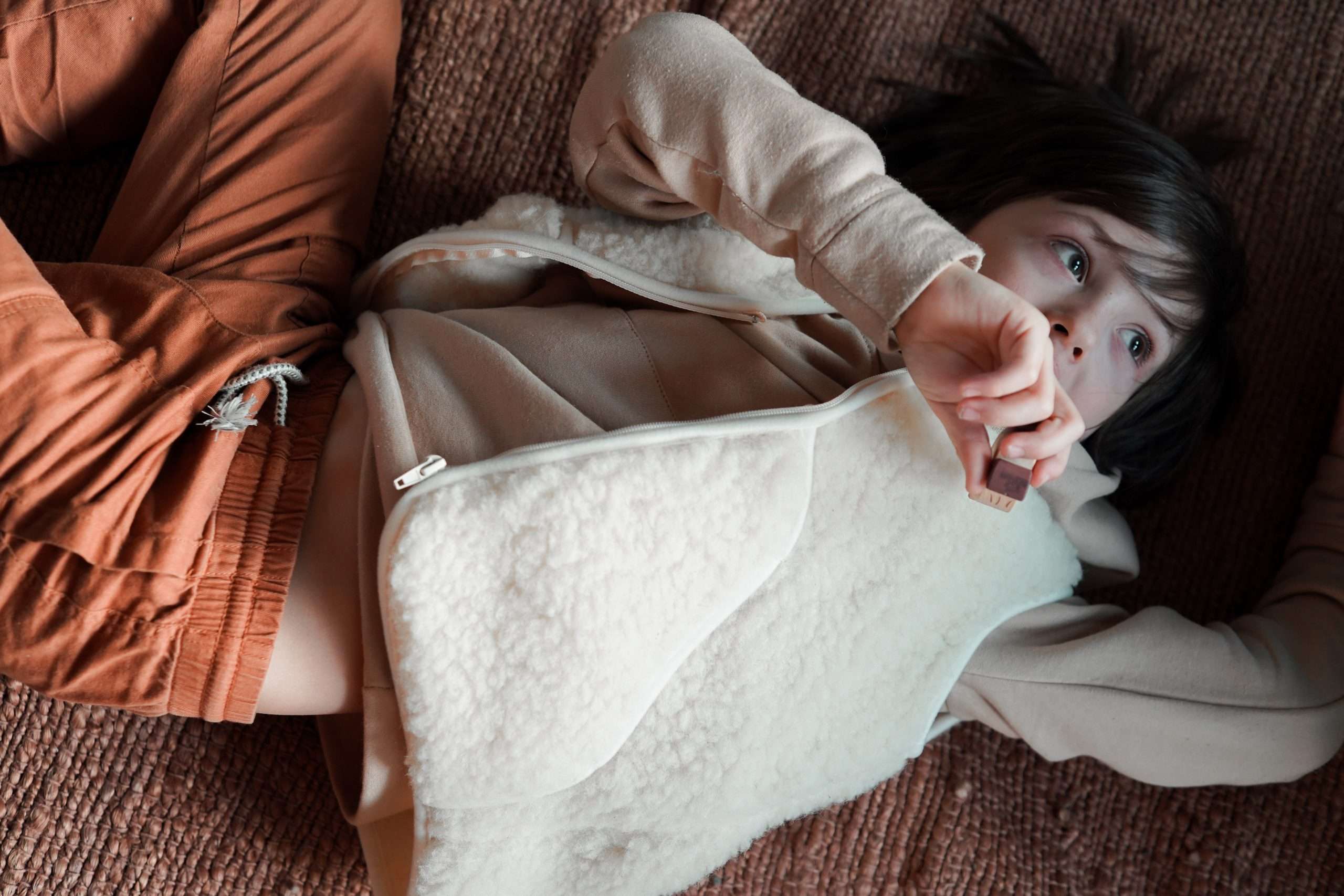 Merinowolle Weste - Cienki Flat White: 98/104