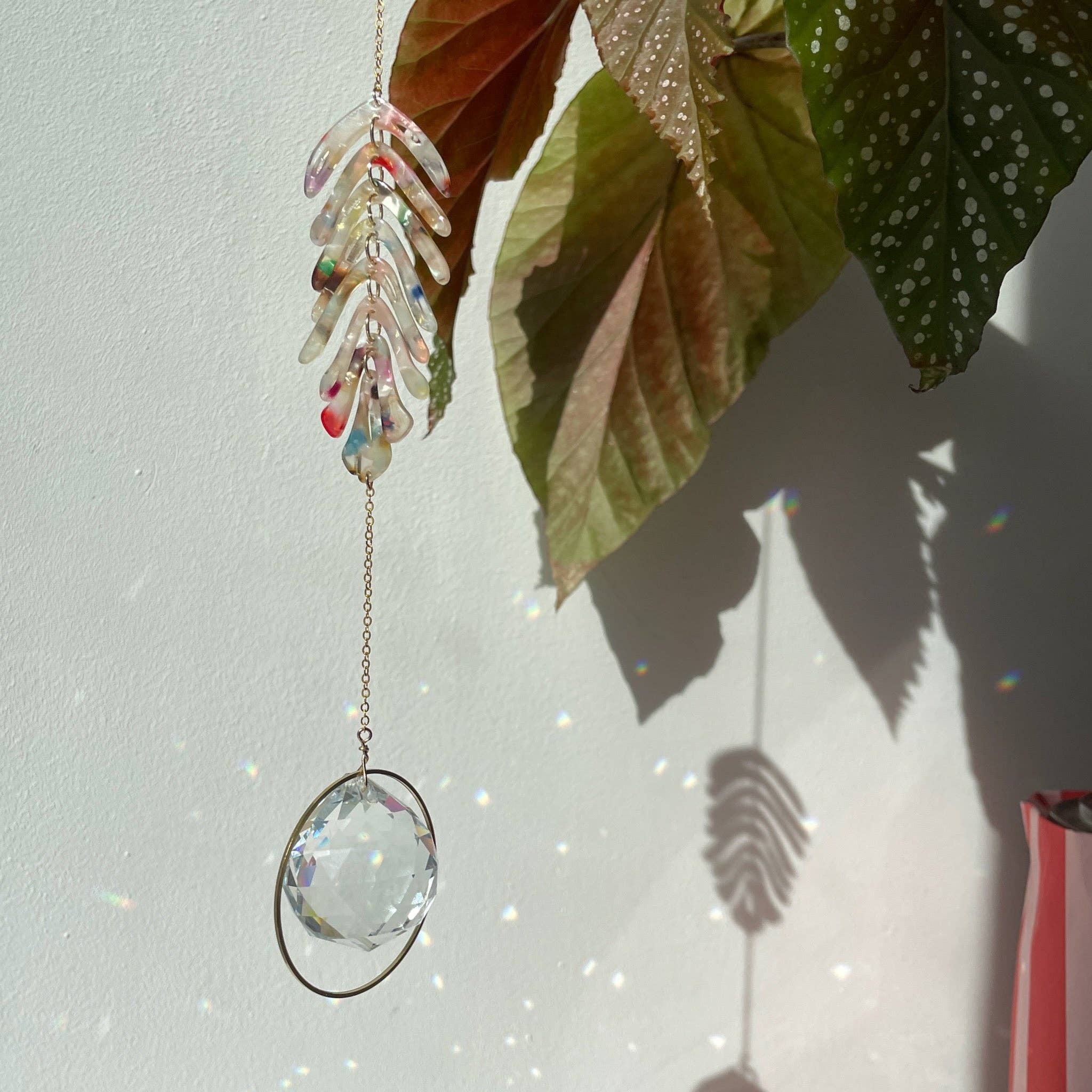 Suncatcher Farn bunt/ Lichtfänger / Fensterkristall / Prisma
