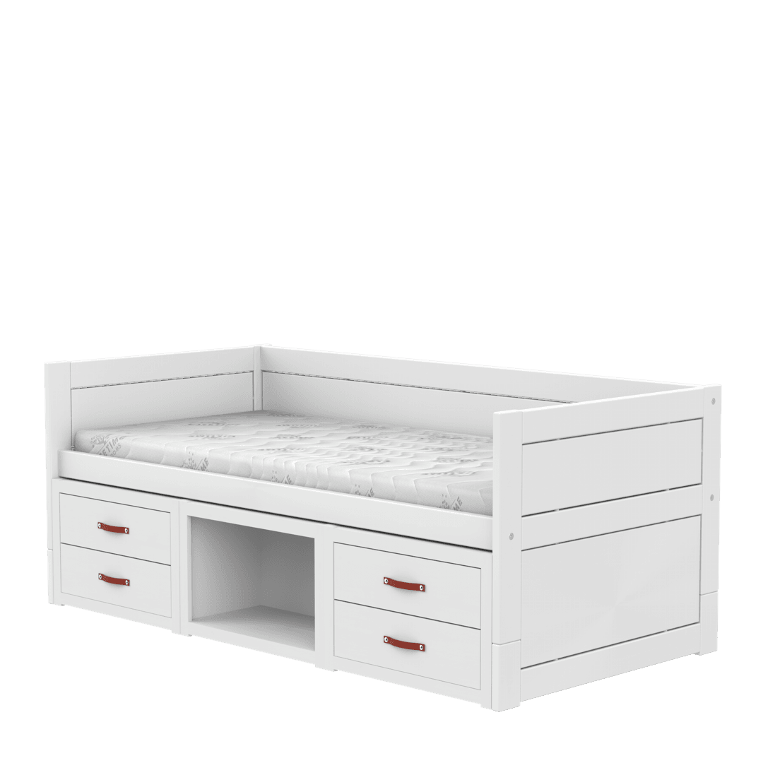 Lifetime Original Tagesbett inkl. Schubladen und Stauraum 90x200 cm mit Standard Rollboden
