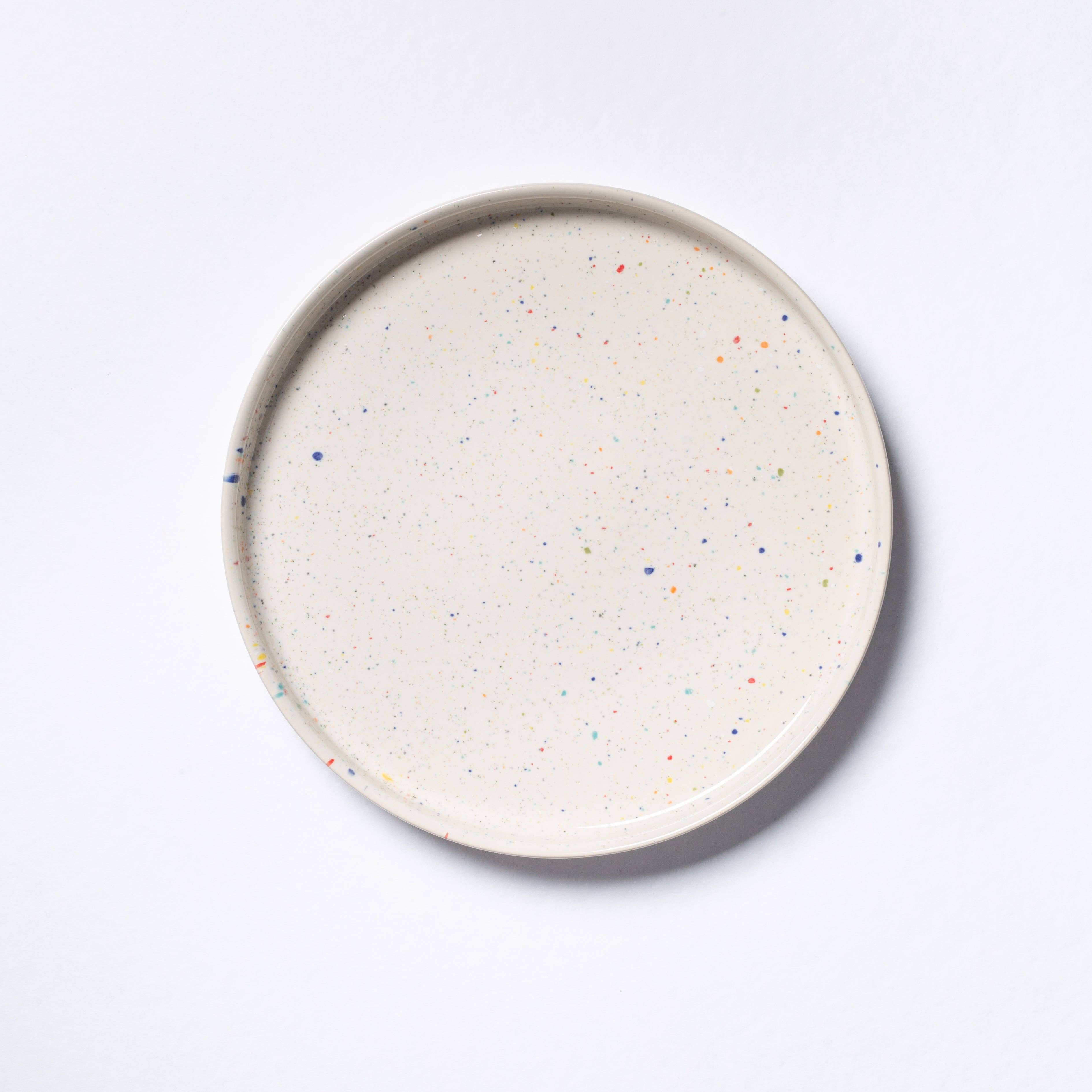 Konfetti Rundtablett 28 cm, weiss