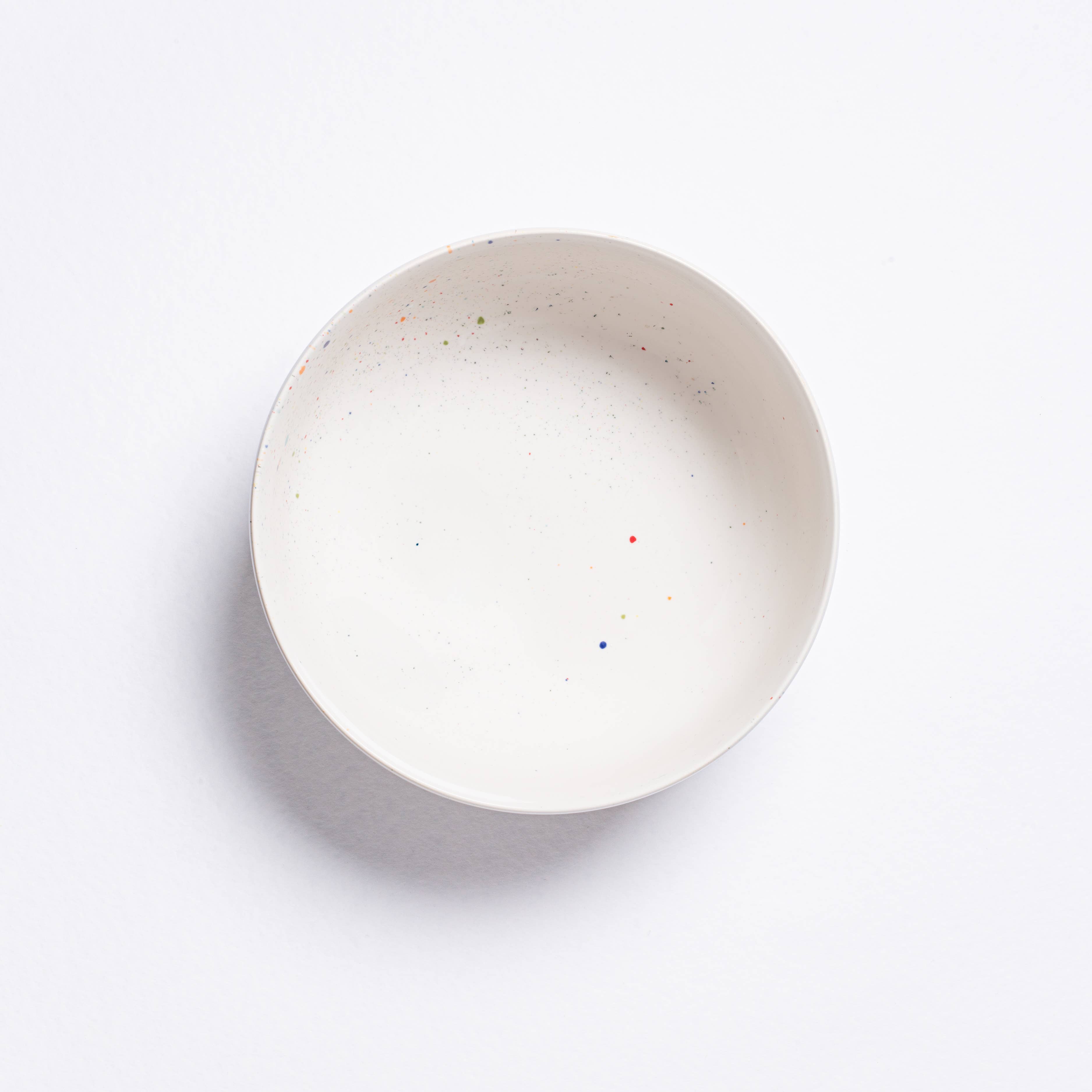 Salatschüssel Konfetti 26 cm - weiss