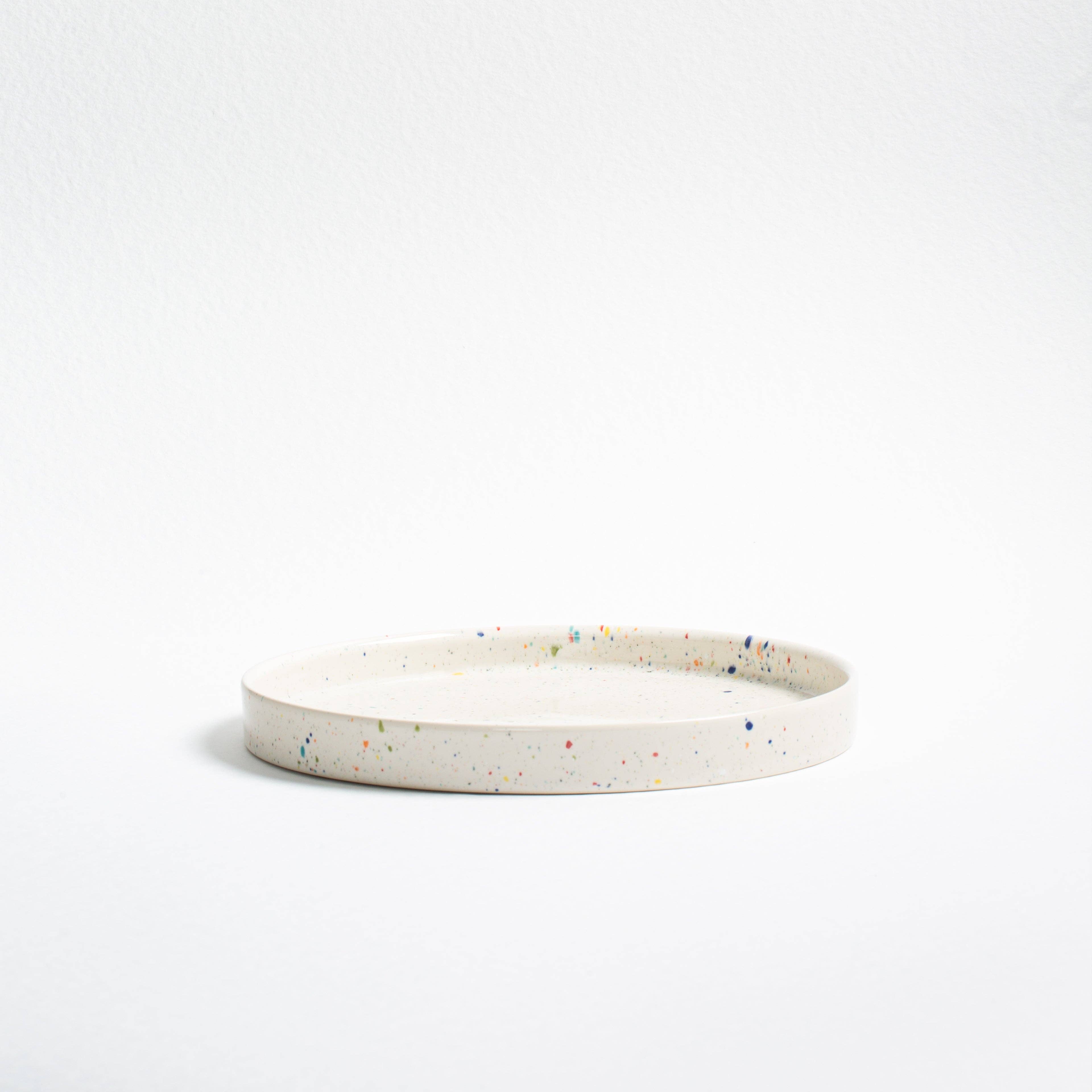 Konfetti Rundtablett 28 cm, weiss