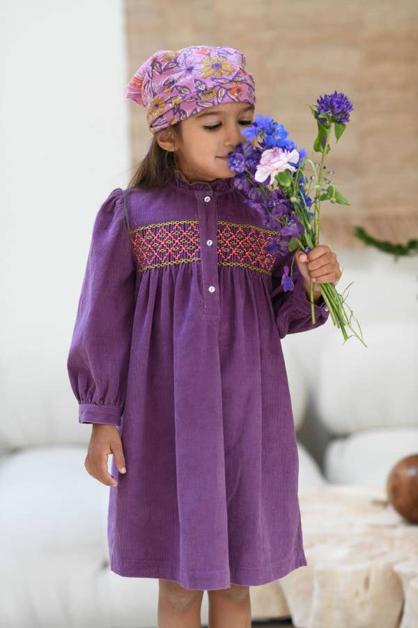 Kleines indisches Halstuch - Meera Orchidee