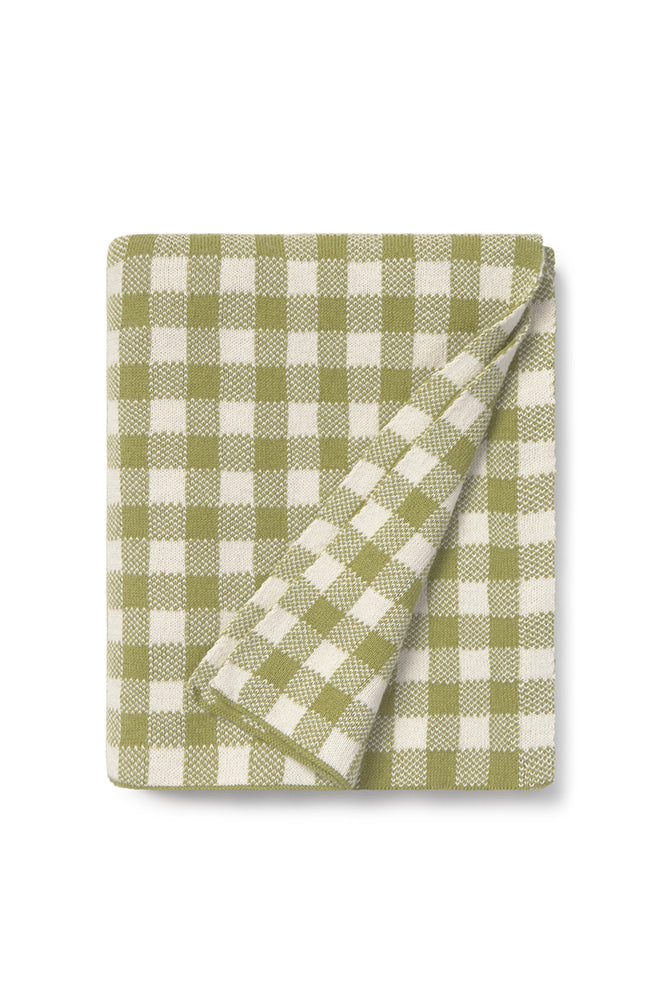 Strickdecke Vichy Matcha