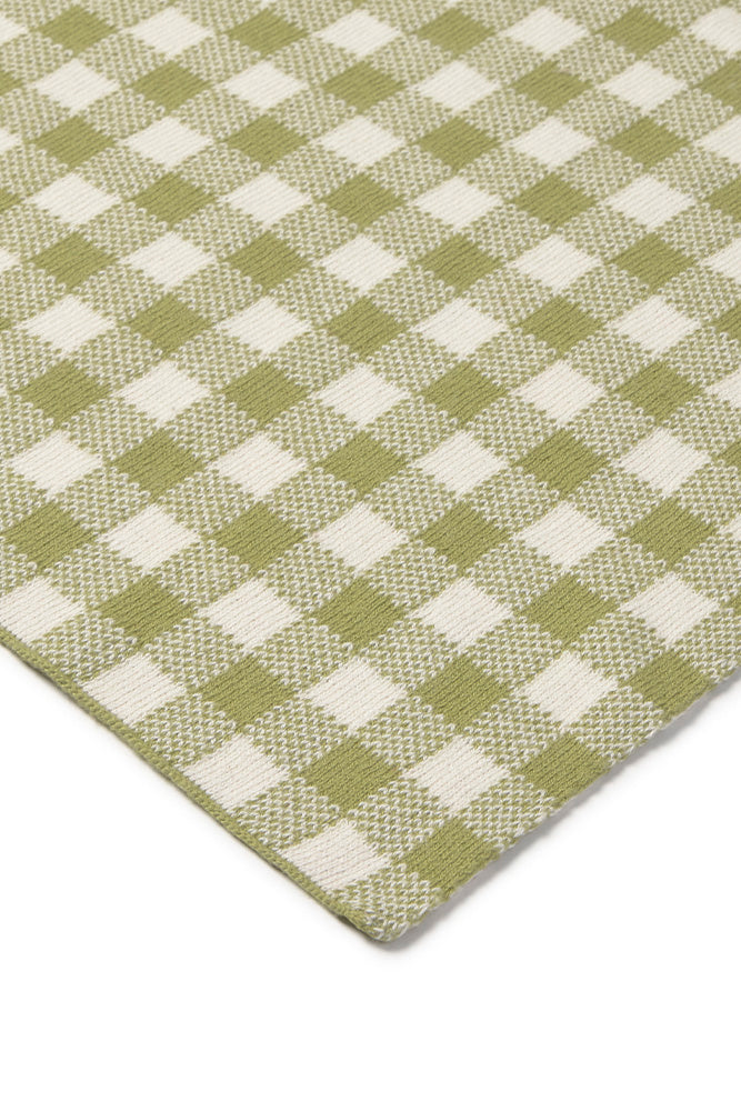 Strickdecke Vichy Matcha