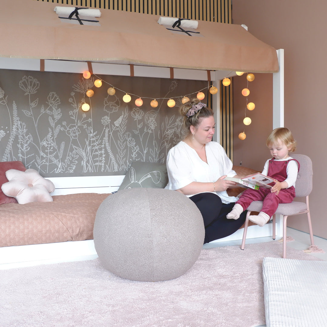 Lifetime Lichterkette mit Baumwollkugeln - Crisp-Peach