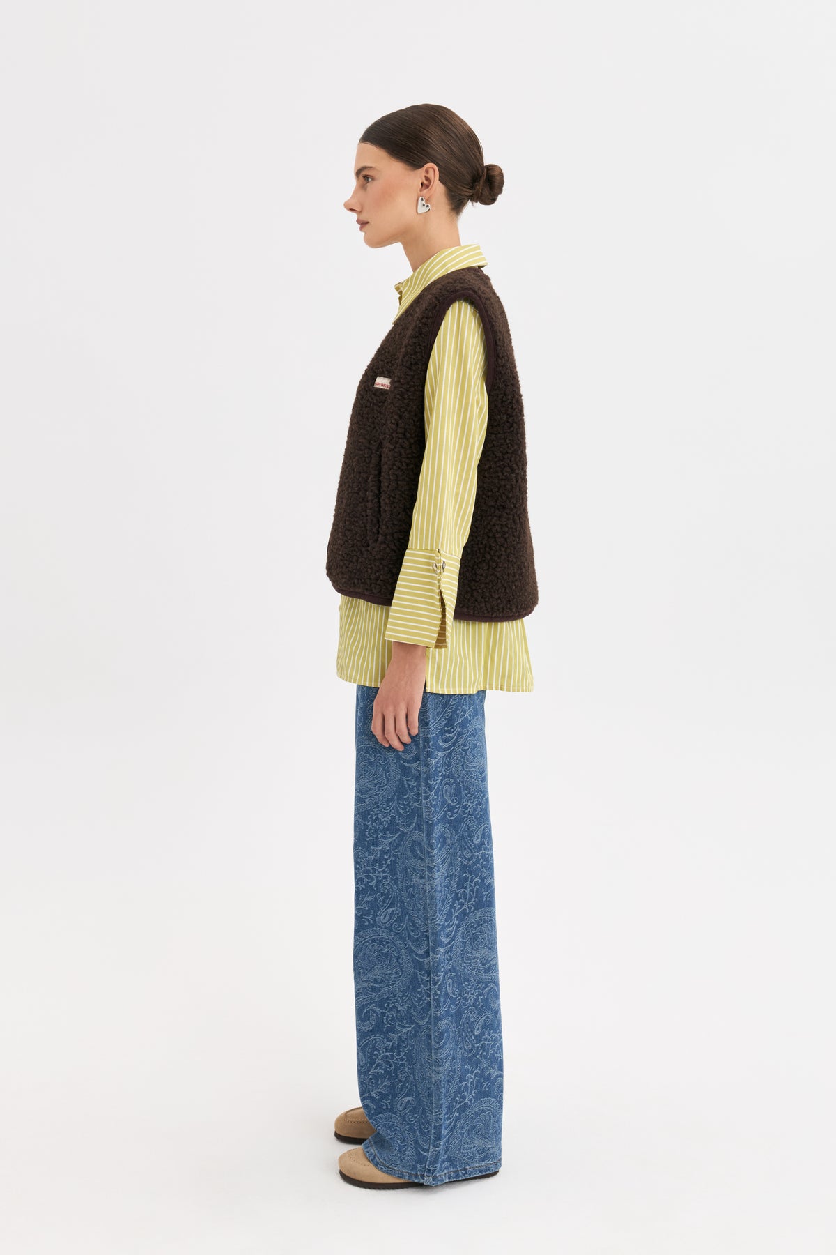 Merino Weste, Erwachsene unisex, chocolate brown, Grösse XS