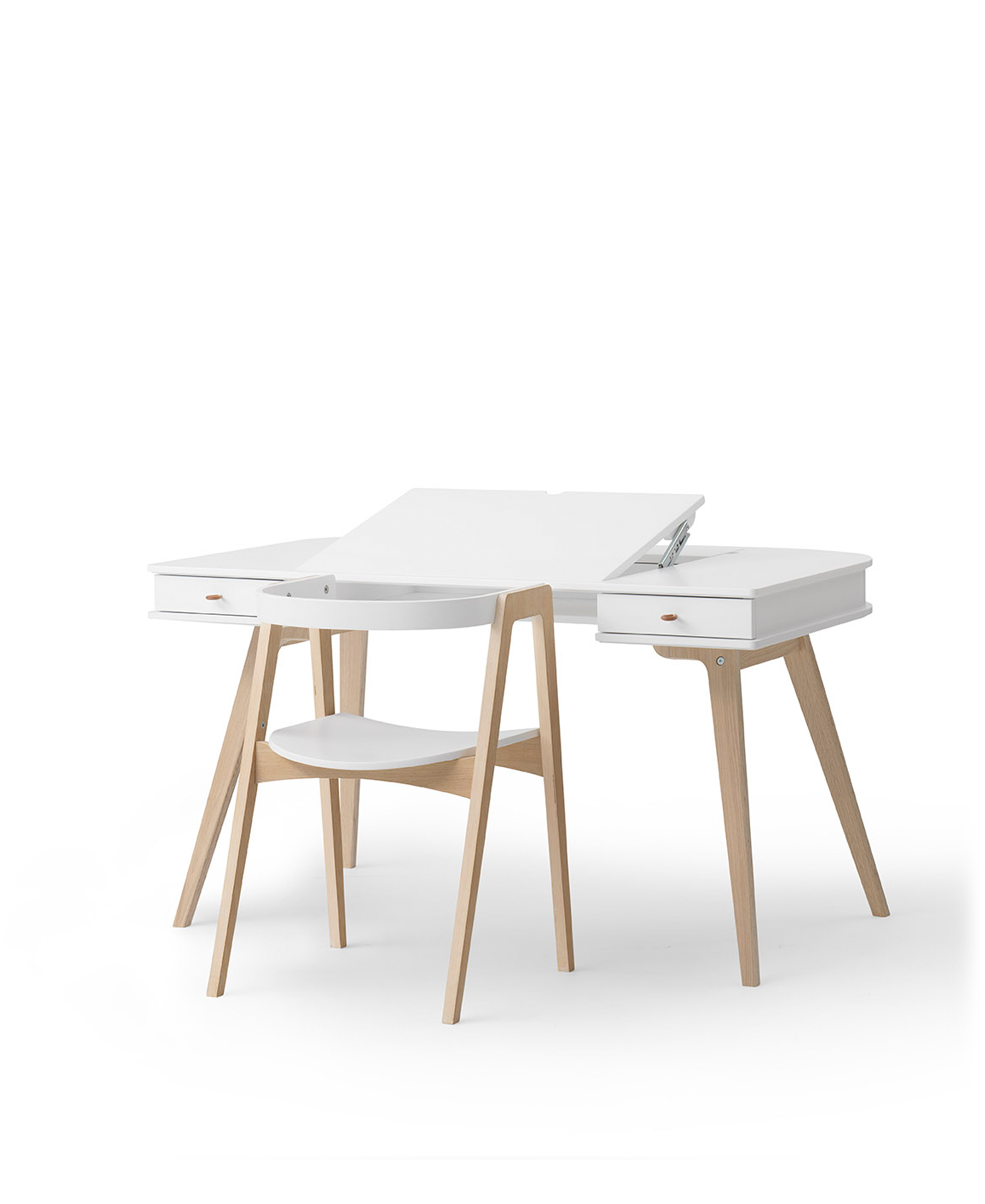Wood Schreibtisch 66 cm & Armlehnstuhl, im Set