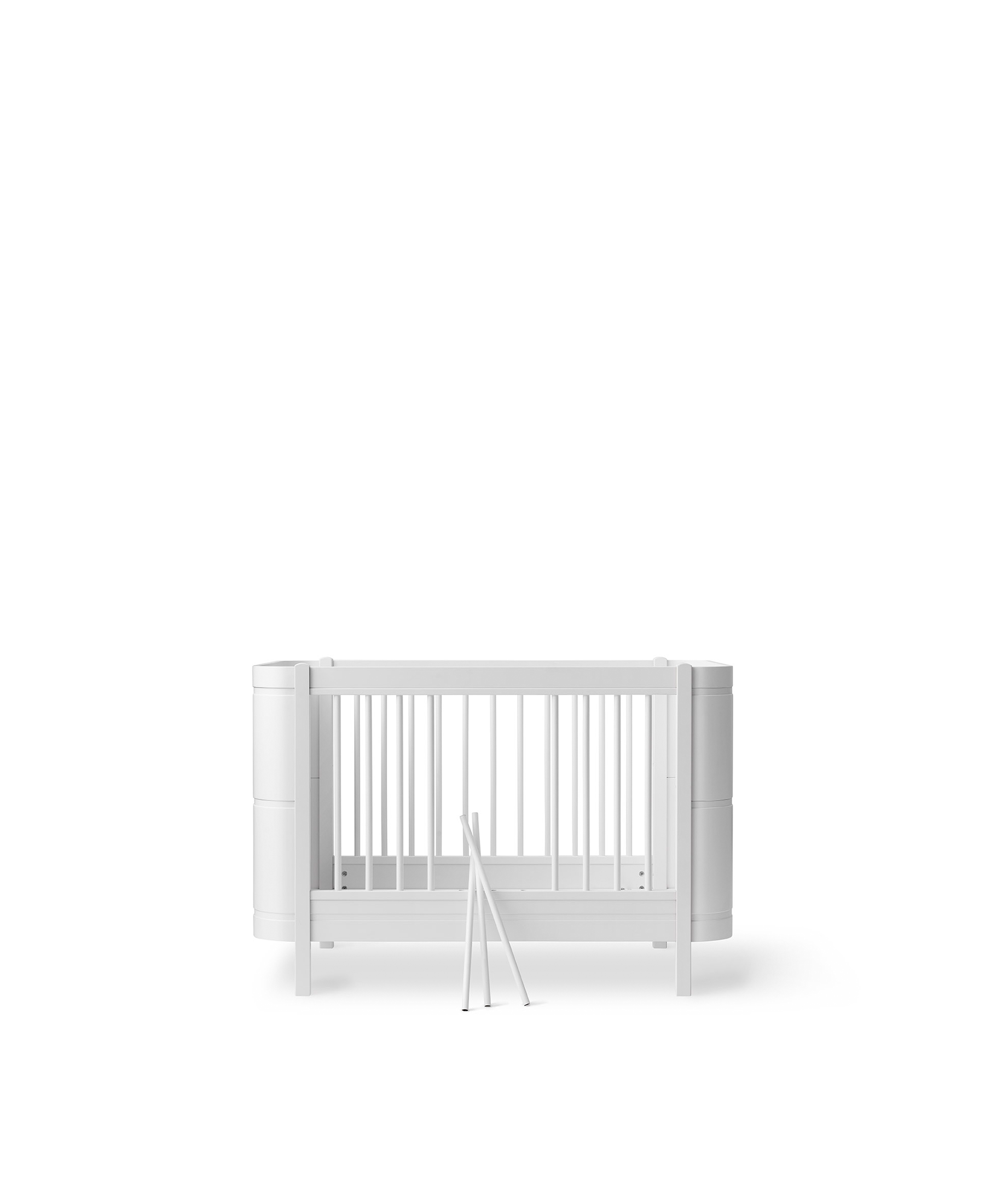 Wood Mini+ Babybett, weiss