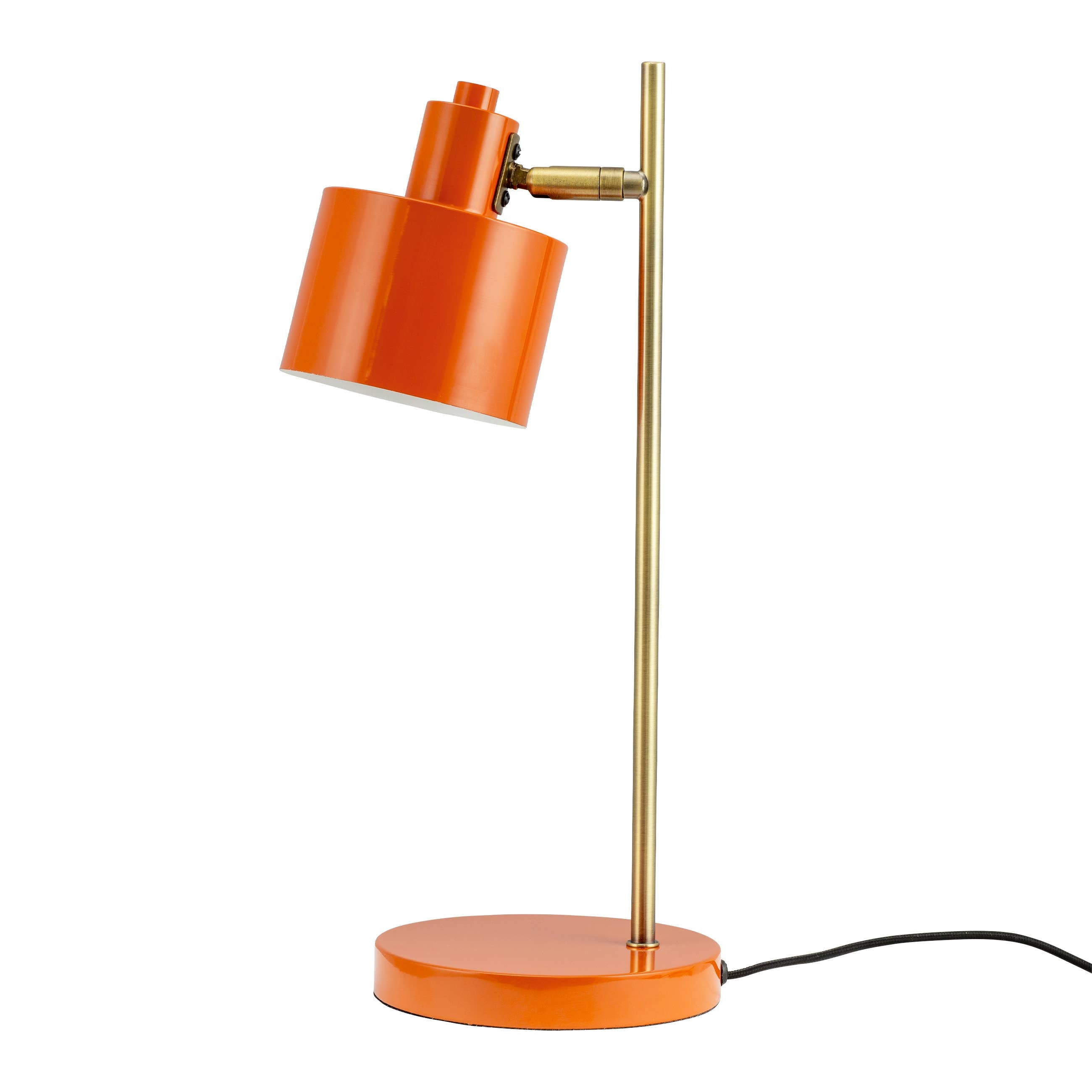 Tischlampe Ozean orange/ Messing