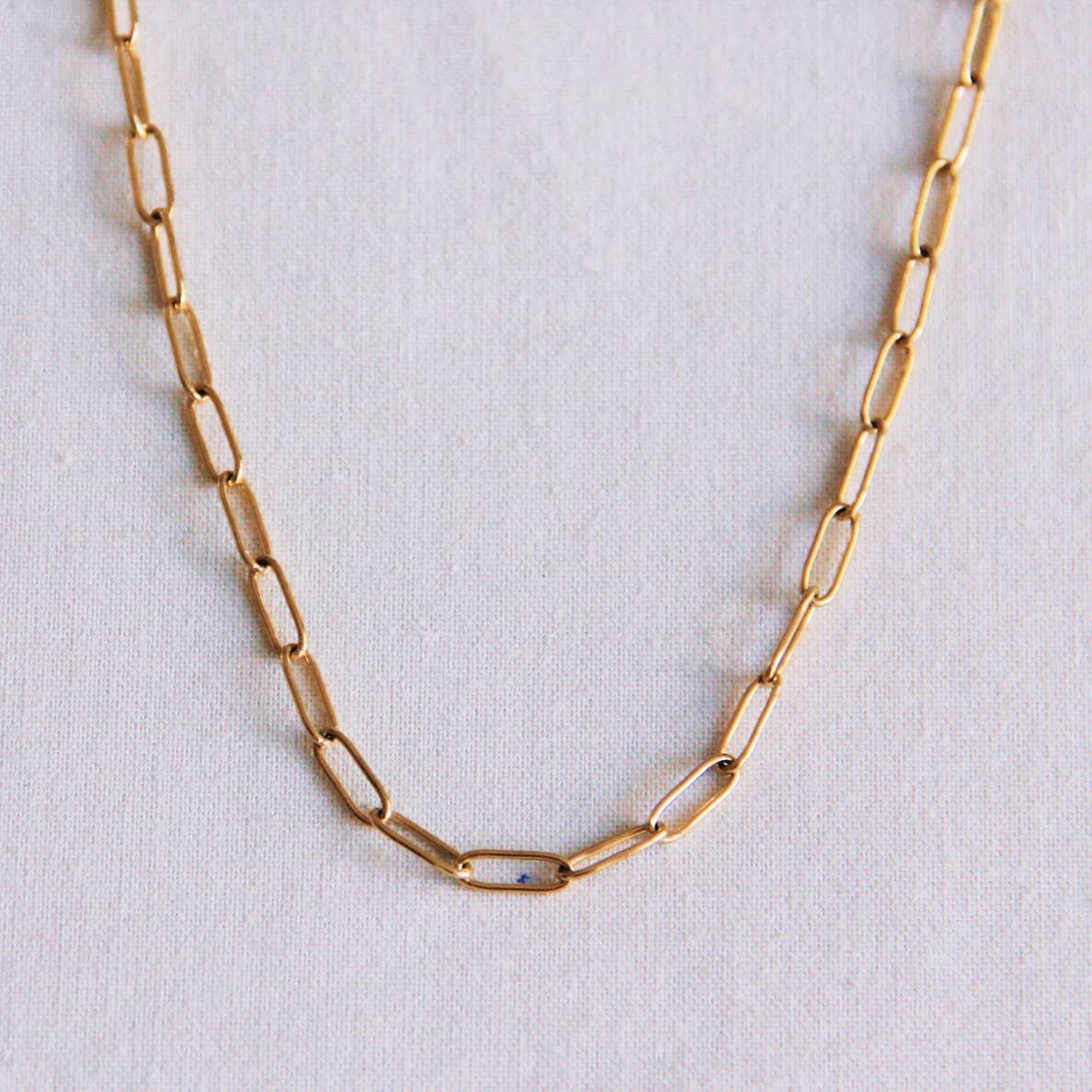 Edelstahl D-Ketten-Halskette – Gold
