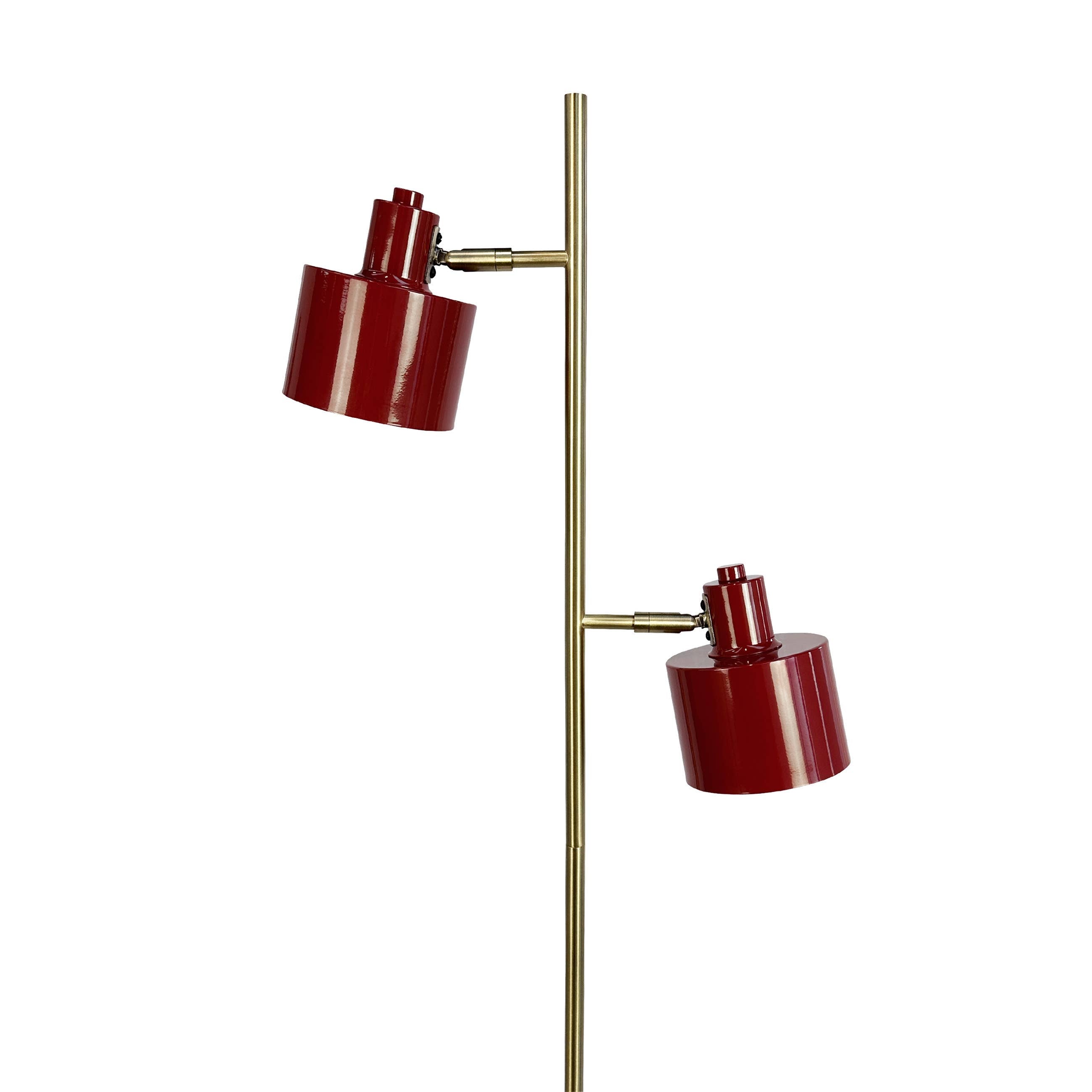 Stehlampe Ozean Dunkelrot/ Messing