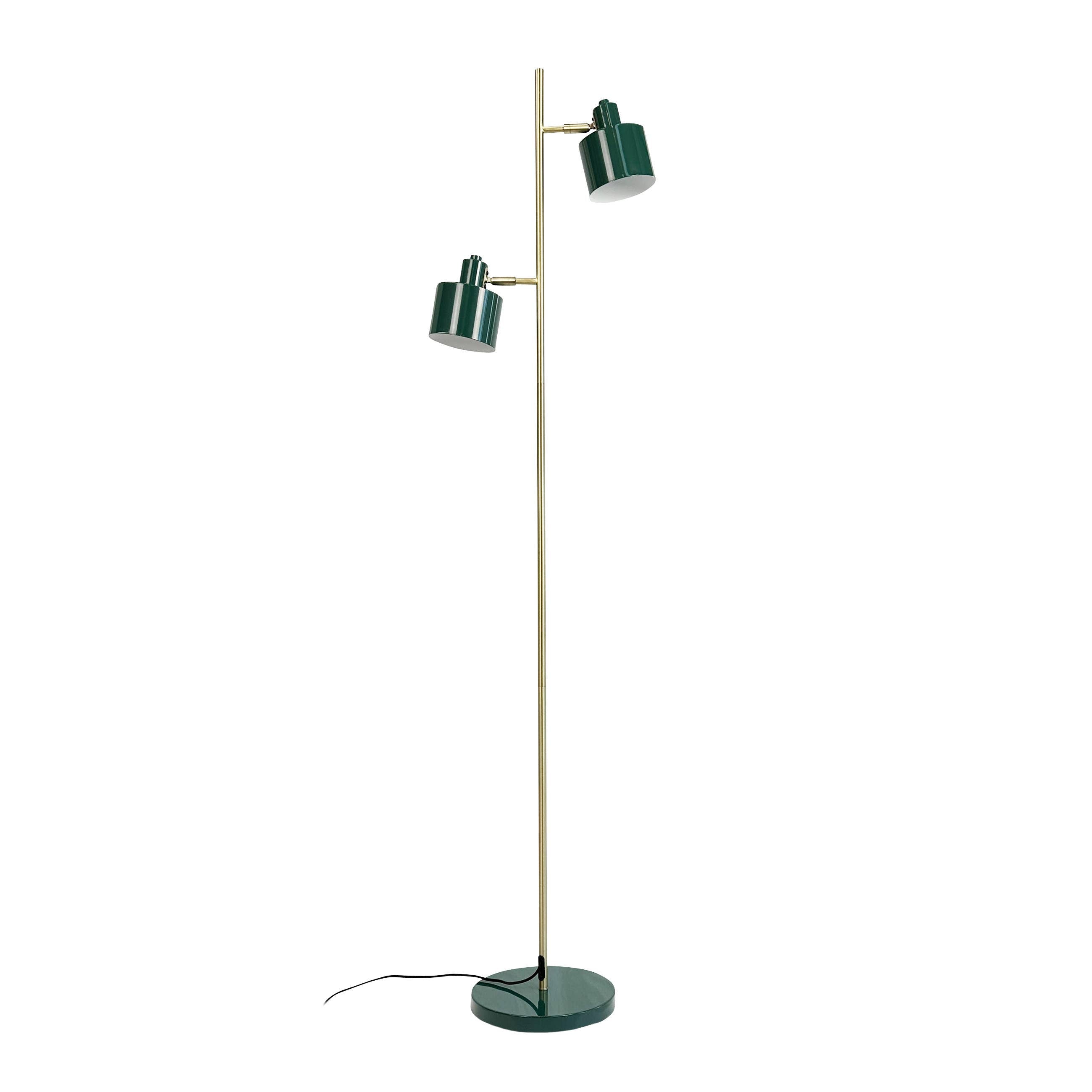 Stehlampe Ozean Dunkelgrün/ Messing