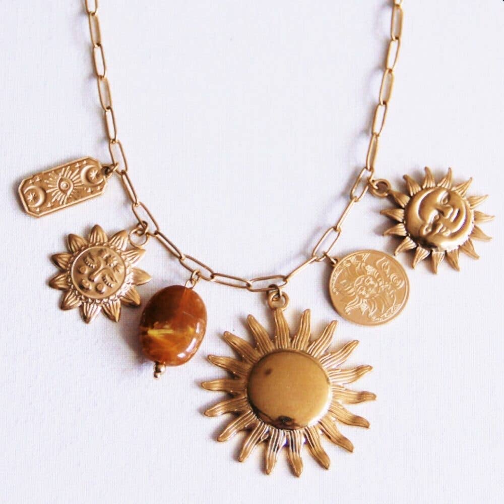 Charm-Halskette „Sonnenanbeter“