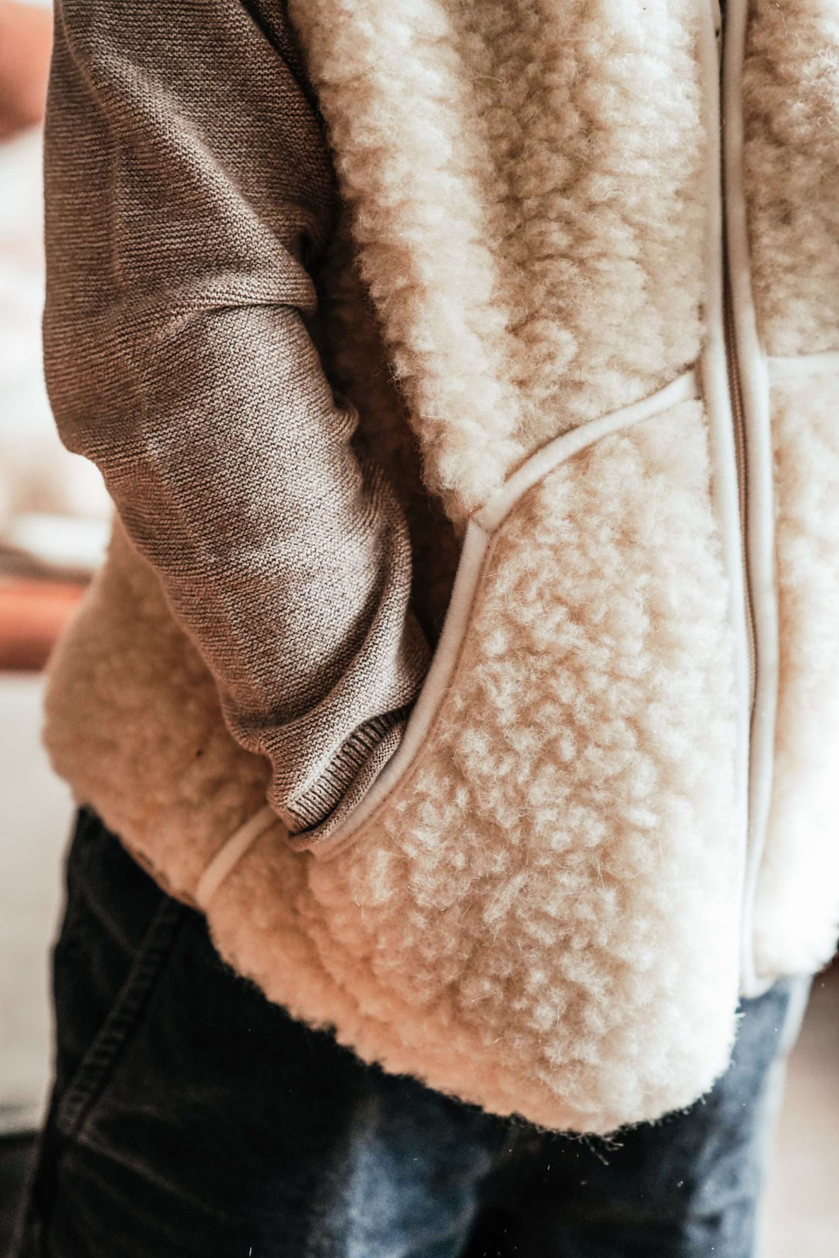 Merinowolle Weste - Cienki Flat White: 98/104