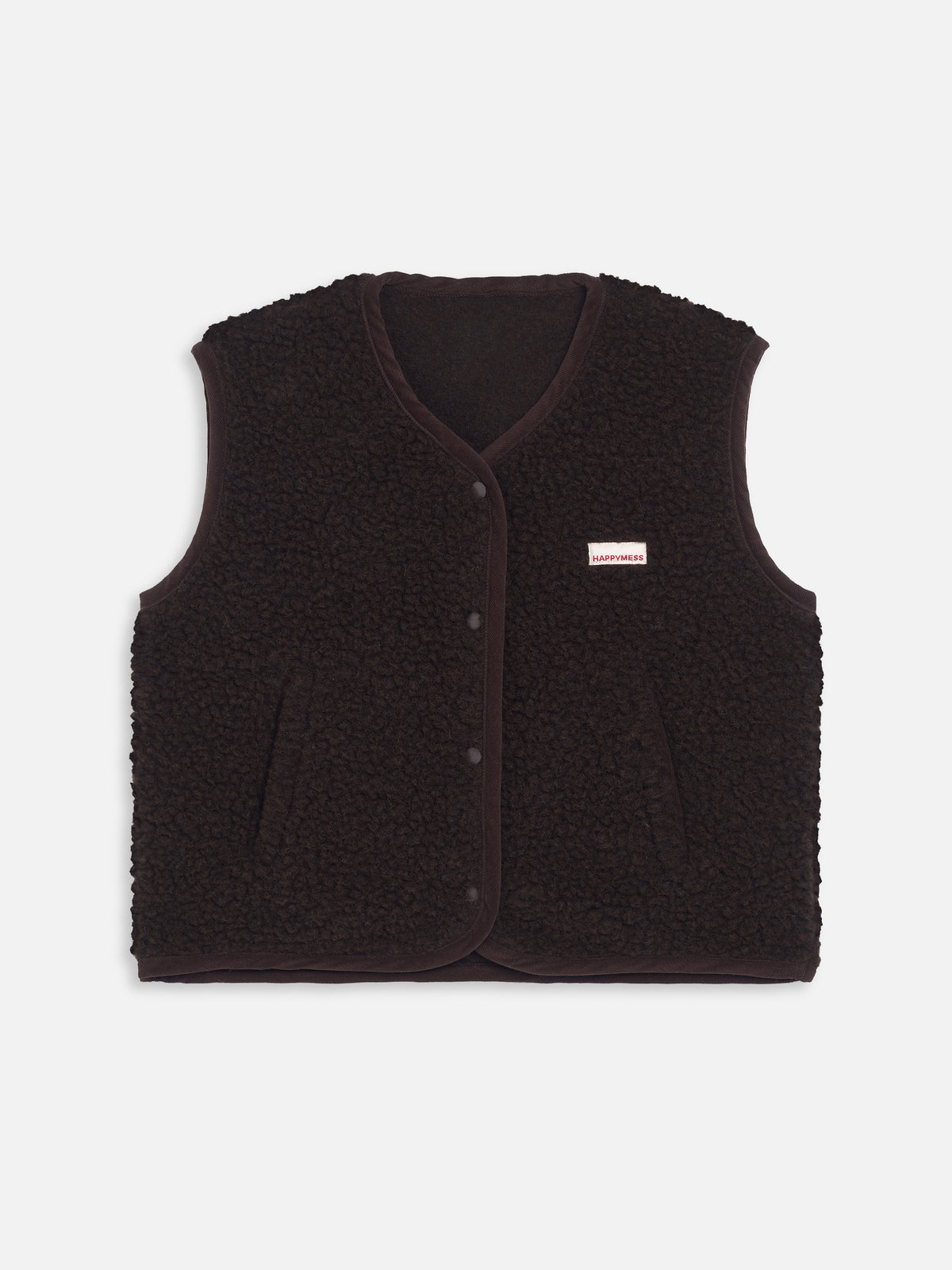 Merino Weste, Erwachsene unisex, chocolate brown, Grösse XS