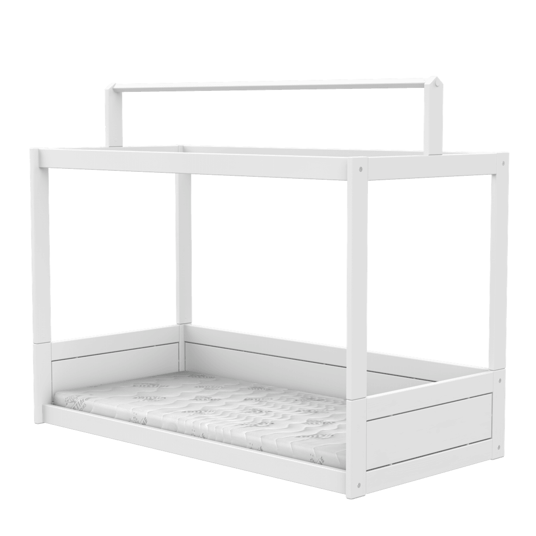 Lifetime Montessori Boden-/Plattformbett 90 inkl. Dachkonstruktion Premium Latterost