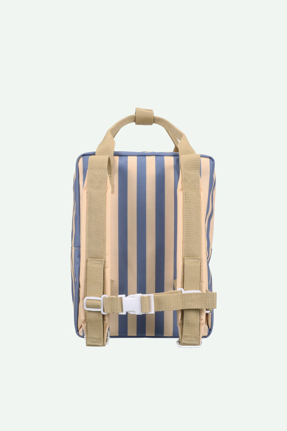 Sticky Lemon Rucksack medium - Wonders - Stripes blue whale & sandy yellow