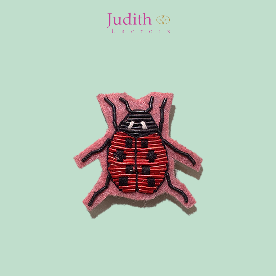 Marienkäfer-Brosche