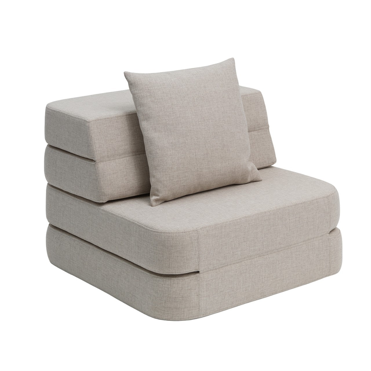 by KlipKlap 3-Fold-Sofa / Gästebett Single - beige
