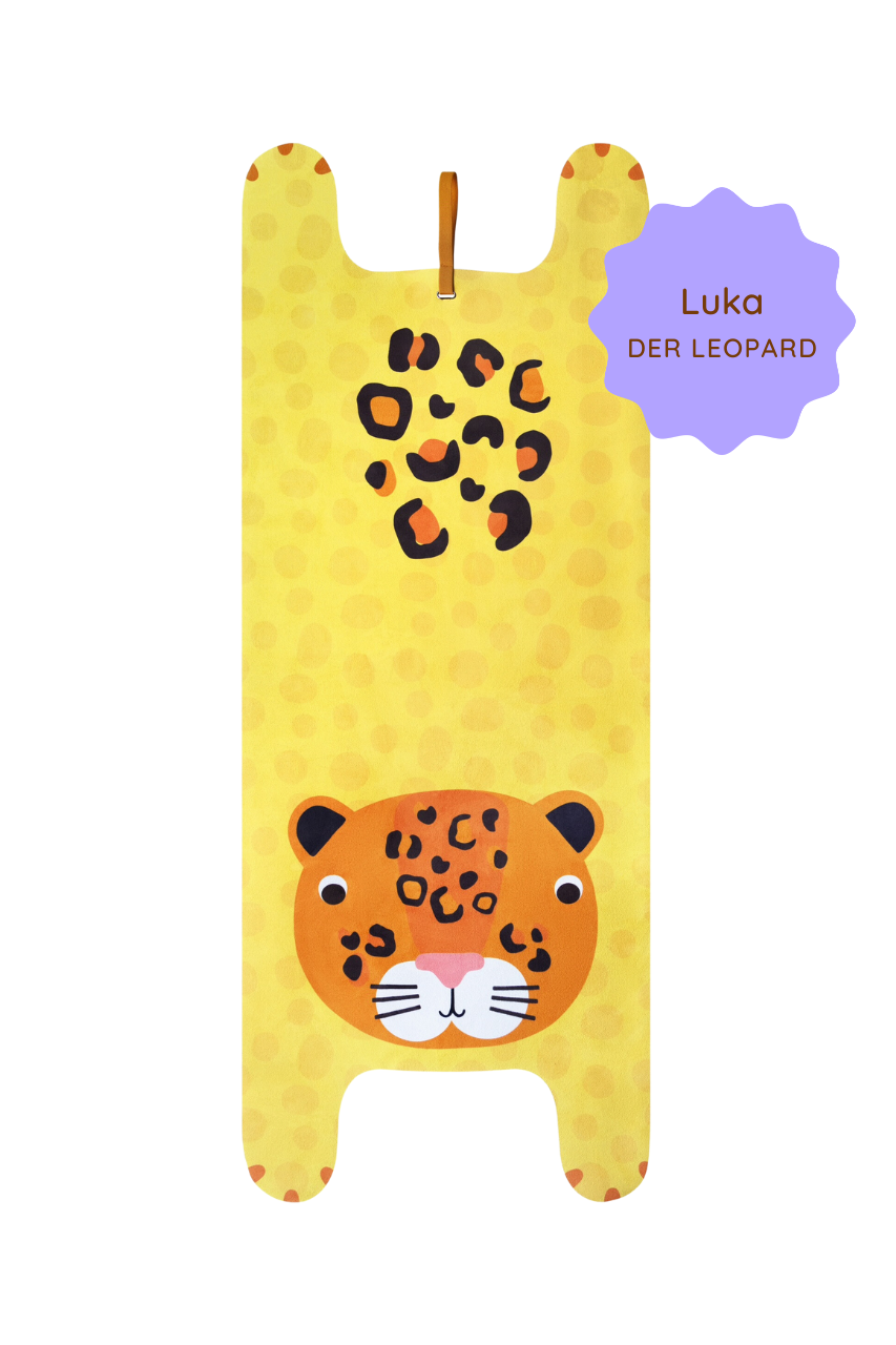 Kinder-Yogamatte Luka der Leopard