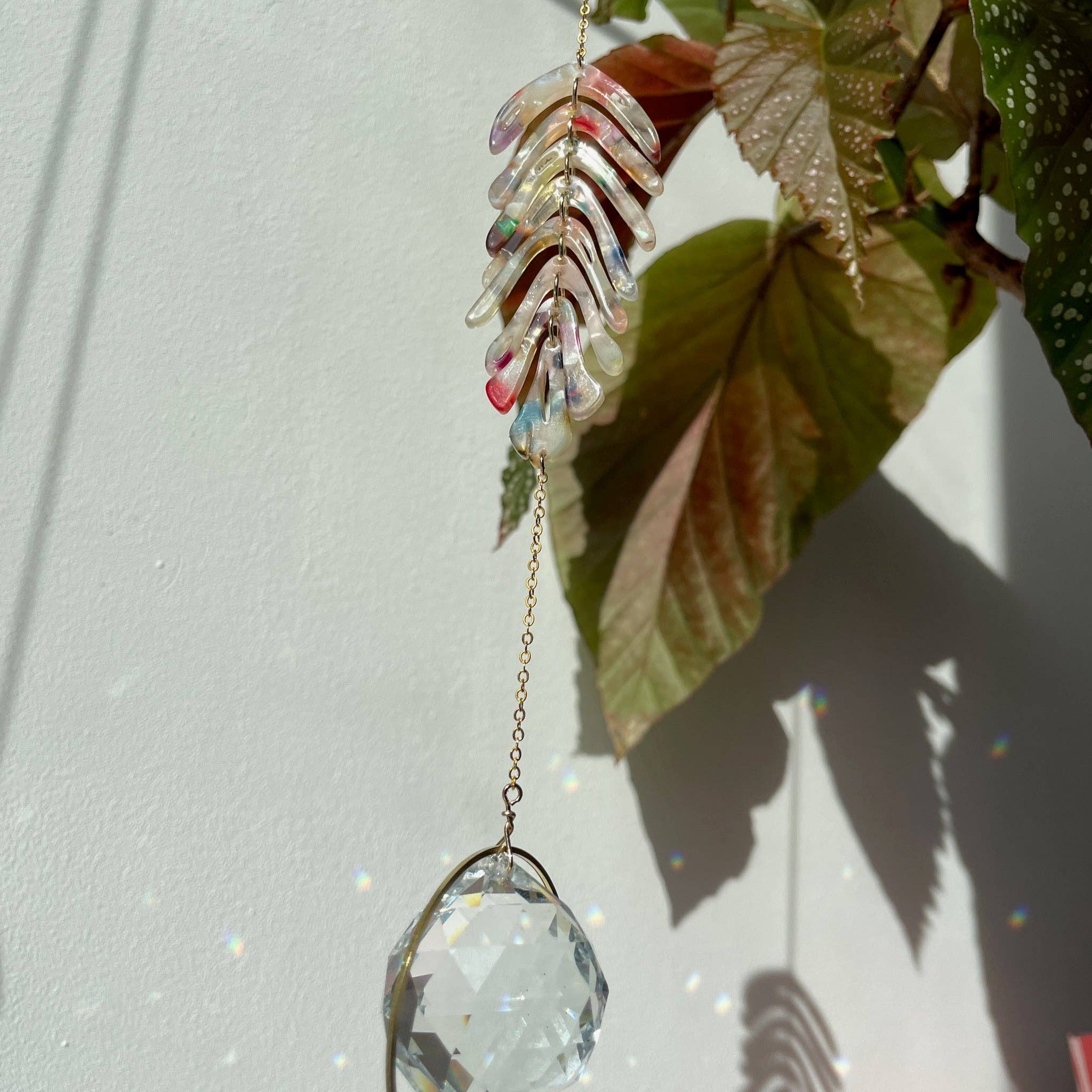 Suncatcher Farn bunt/ Lichtfänger / Fensterkristall / Prisma