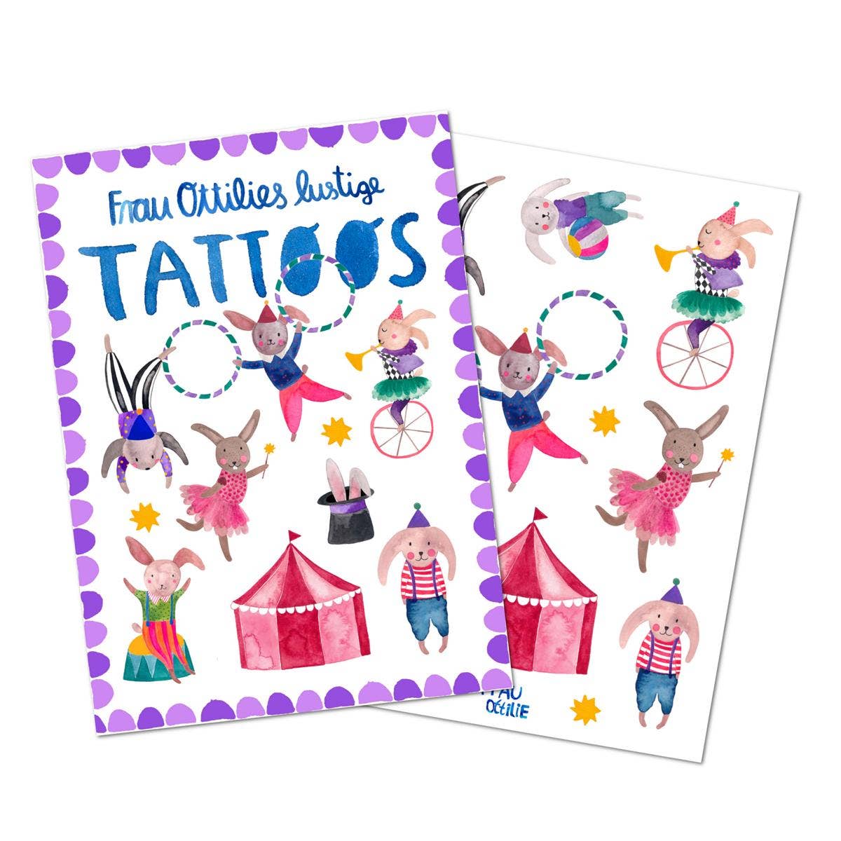 Kindertattoos *Hasen im Zirkus*