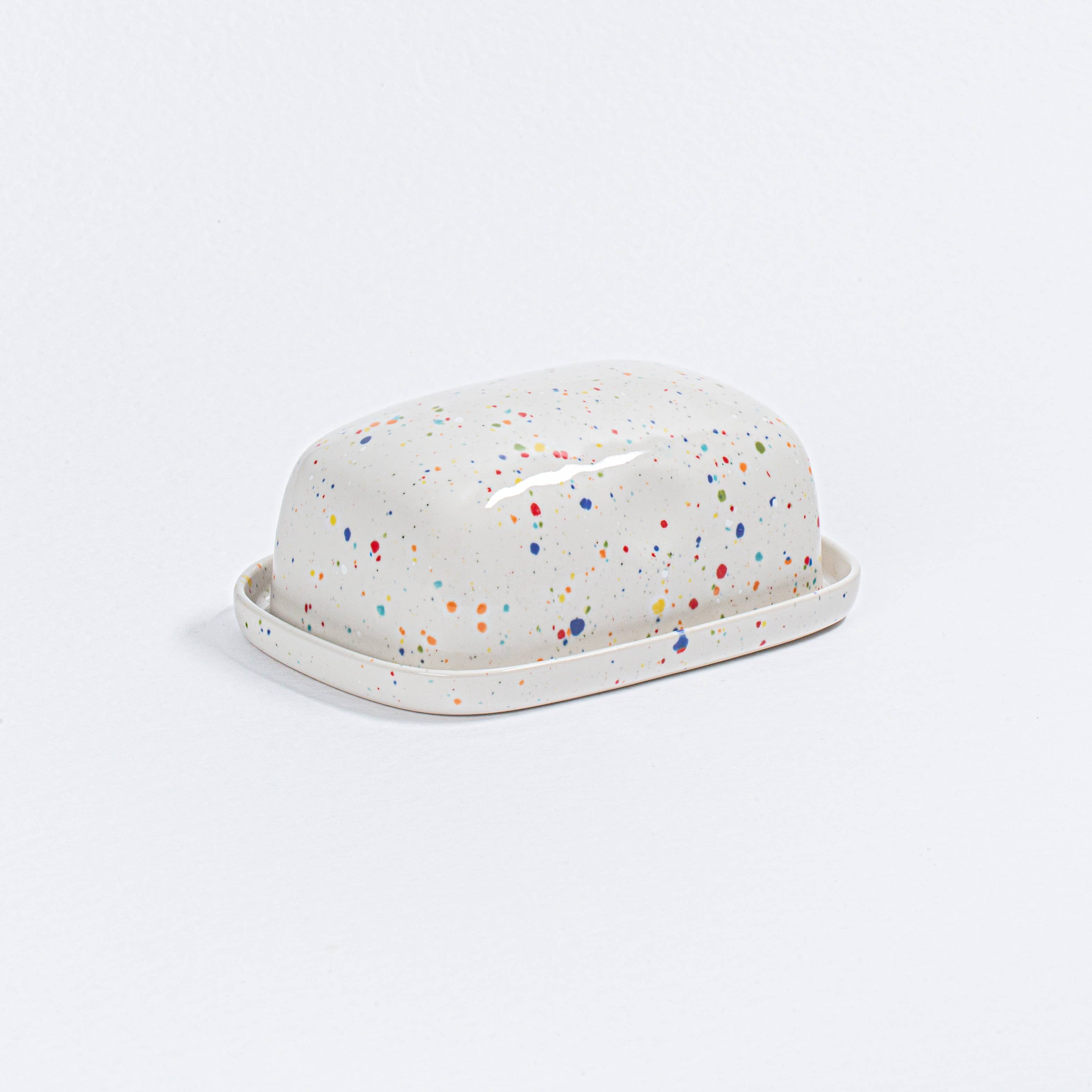 Butterdose Konfetti - weiss