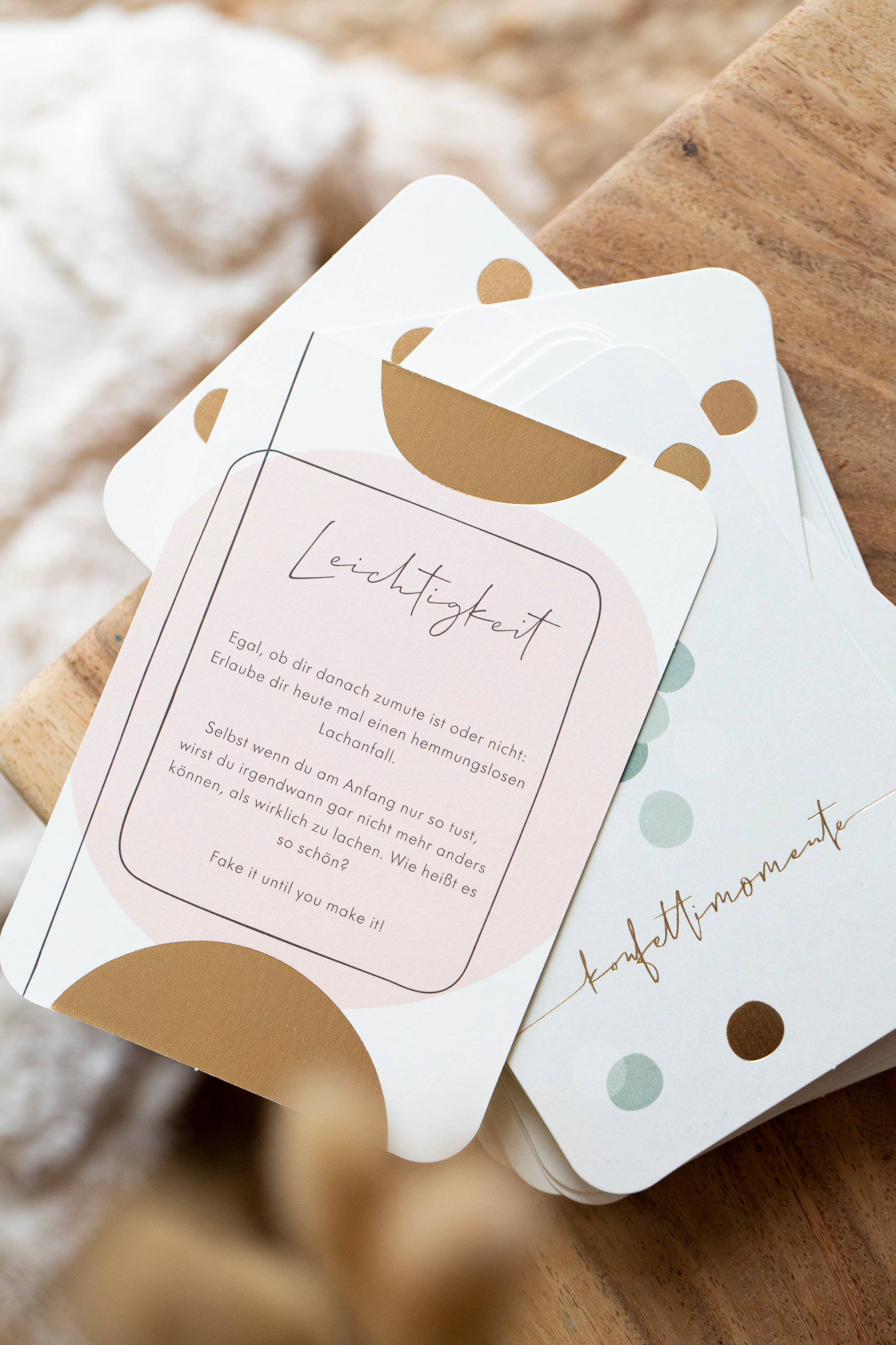 Kartendeck | Positive Gedanken | Selbstliebe | Design | Gold