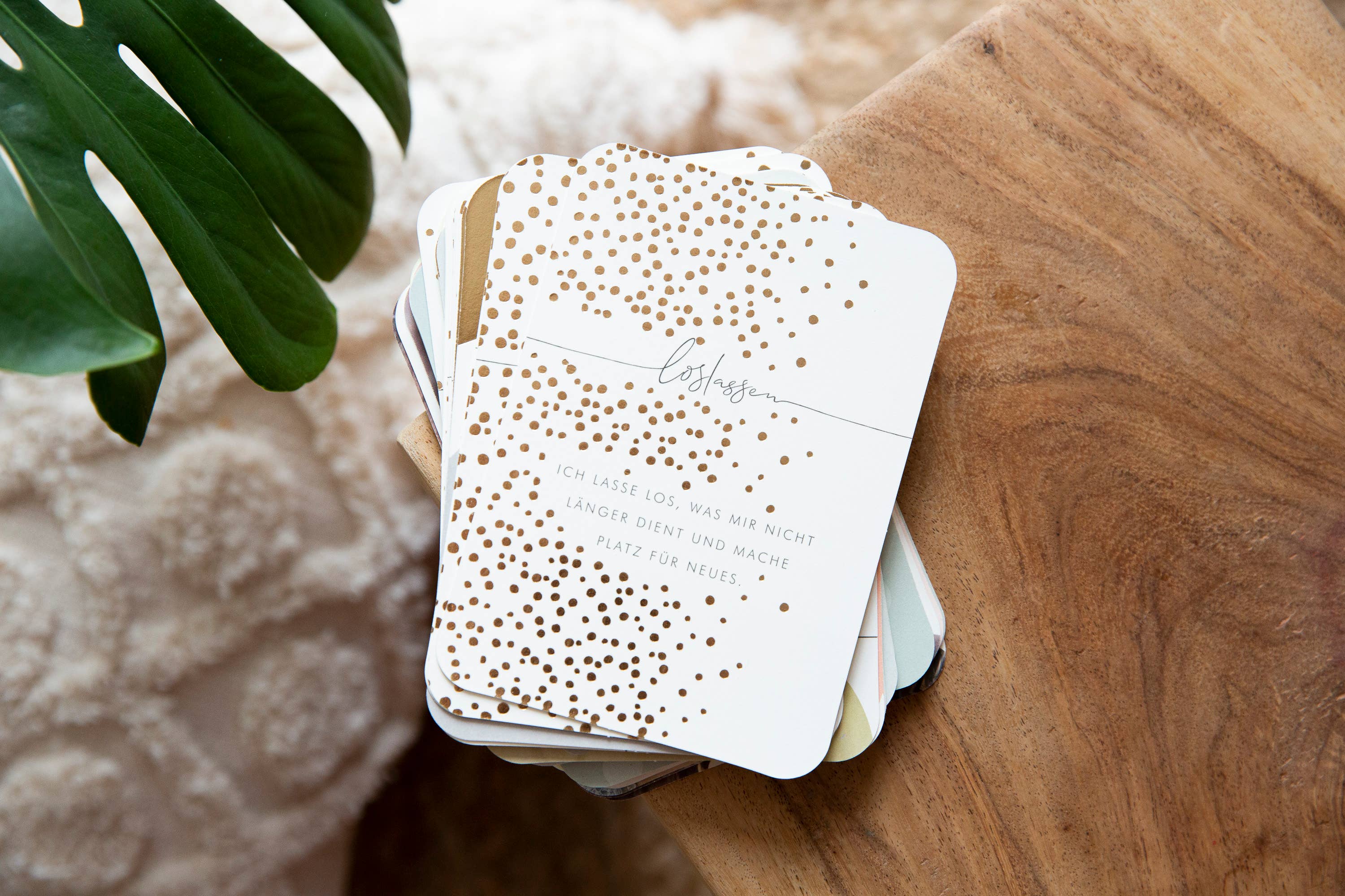 Kartendeck | Positive Gedanken | Selbstliebe | Design | Gold
