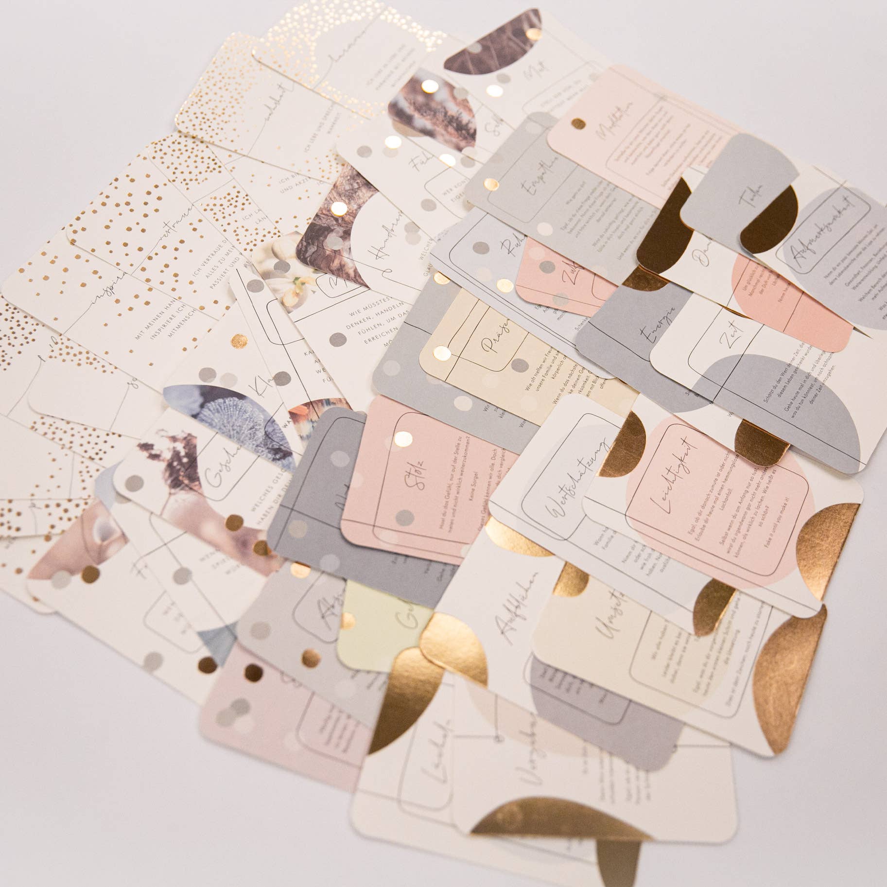 Kartendeck | Positive Gedanken | Selbstliebe | Design | Gold