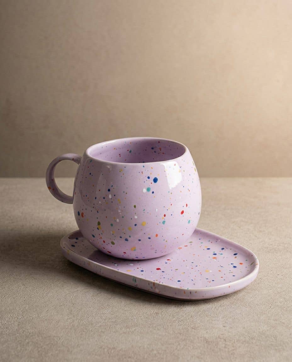 Konfetti Mini Tablett - rosa