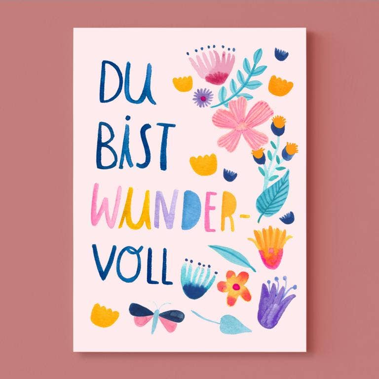 Postkarte *Du bist wundervoll*