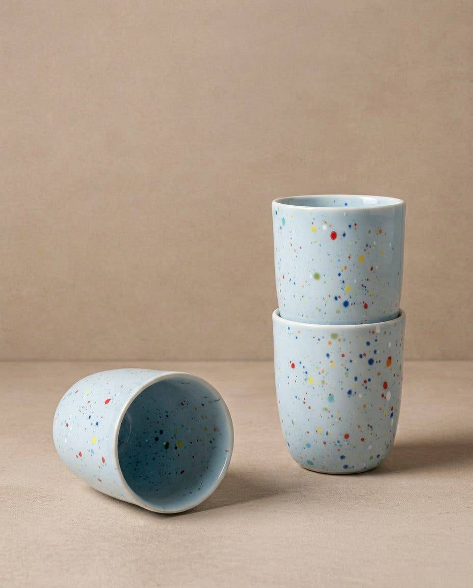 Konfetti Becher Medium 220 ml – blau