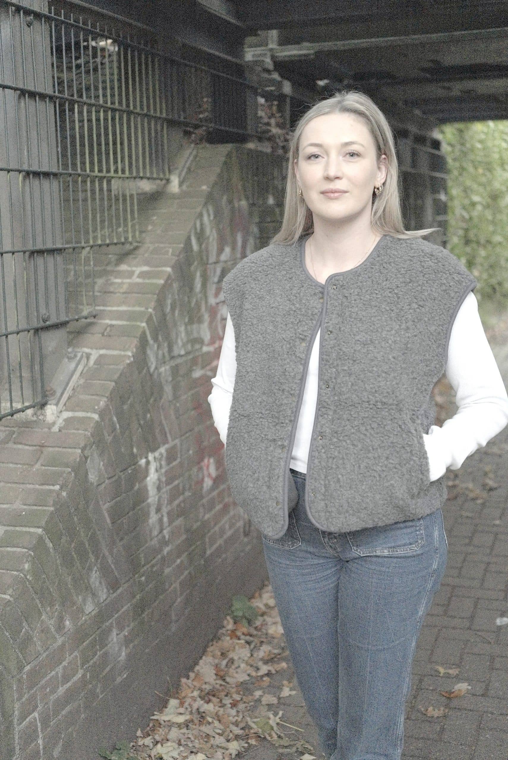 Merinowolle Weste - Nova Schwarzer Tee: M