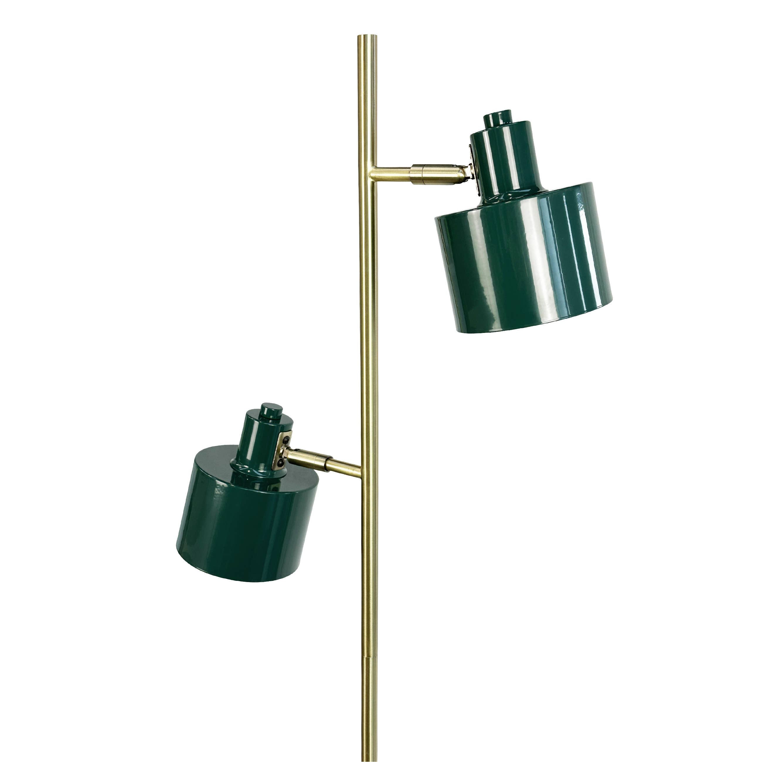 Stehlampe Ozean Dunkelgrün/ Messing