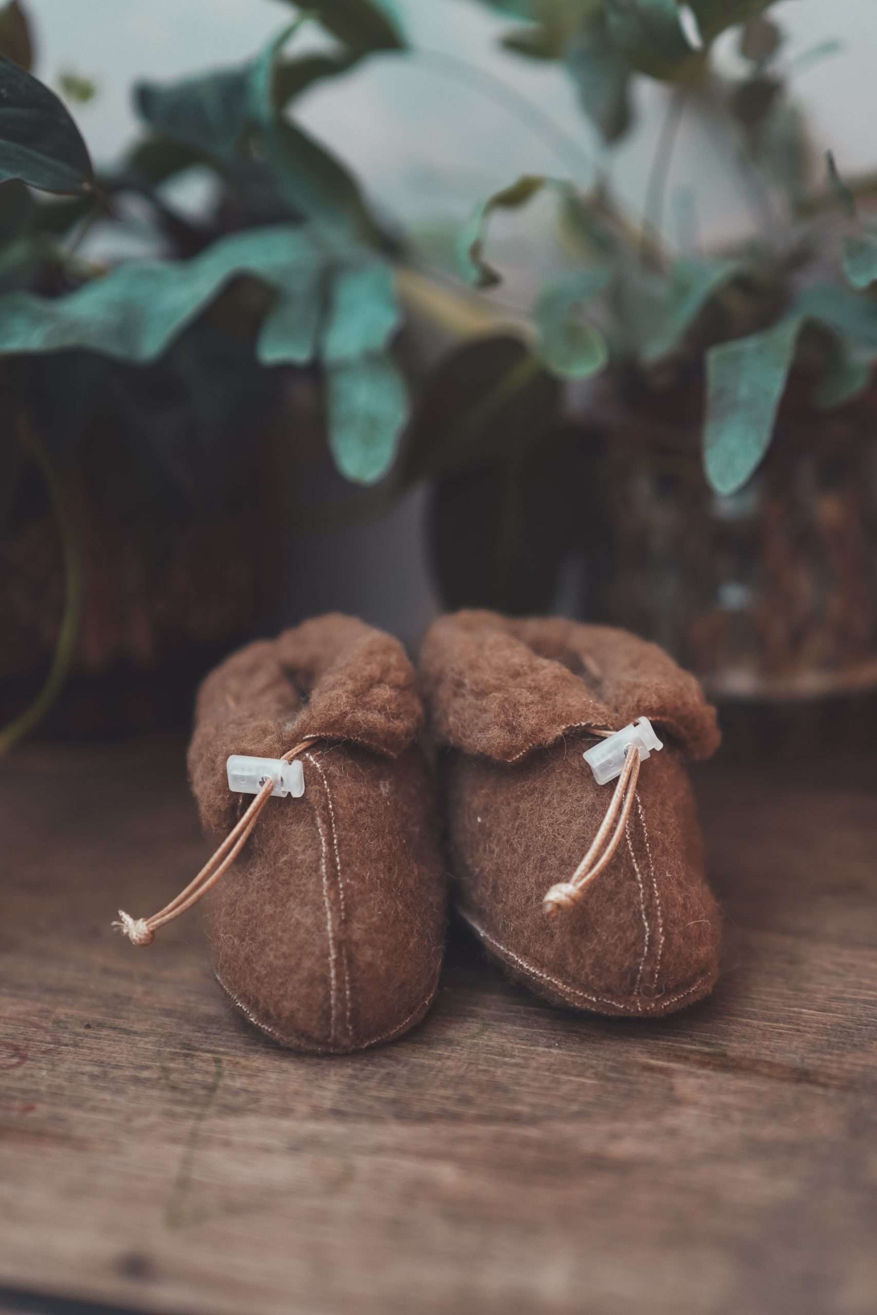 Wollschuhe - Espresso - Grösse: 6-12 Monate