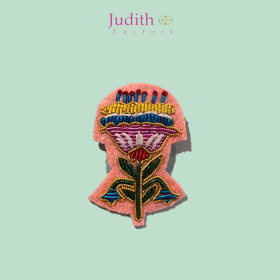 Anstecknadel – Rosa Blume