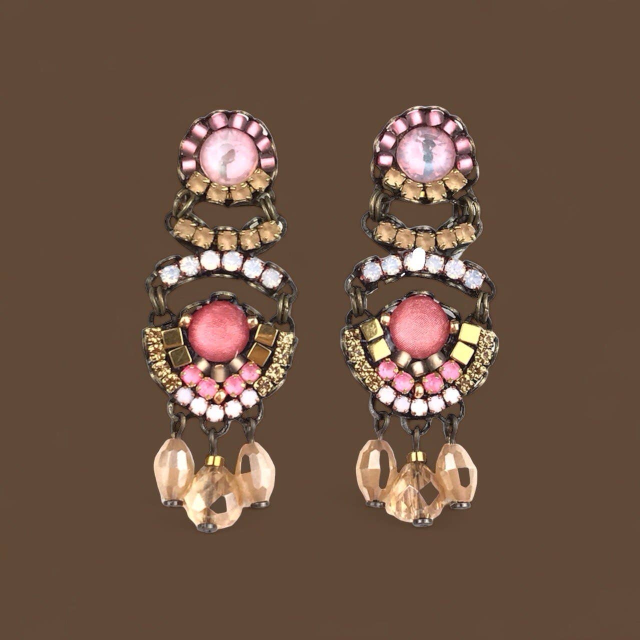 Ohrringe Kristall - Wüstenrosa