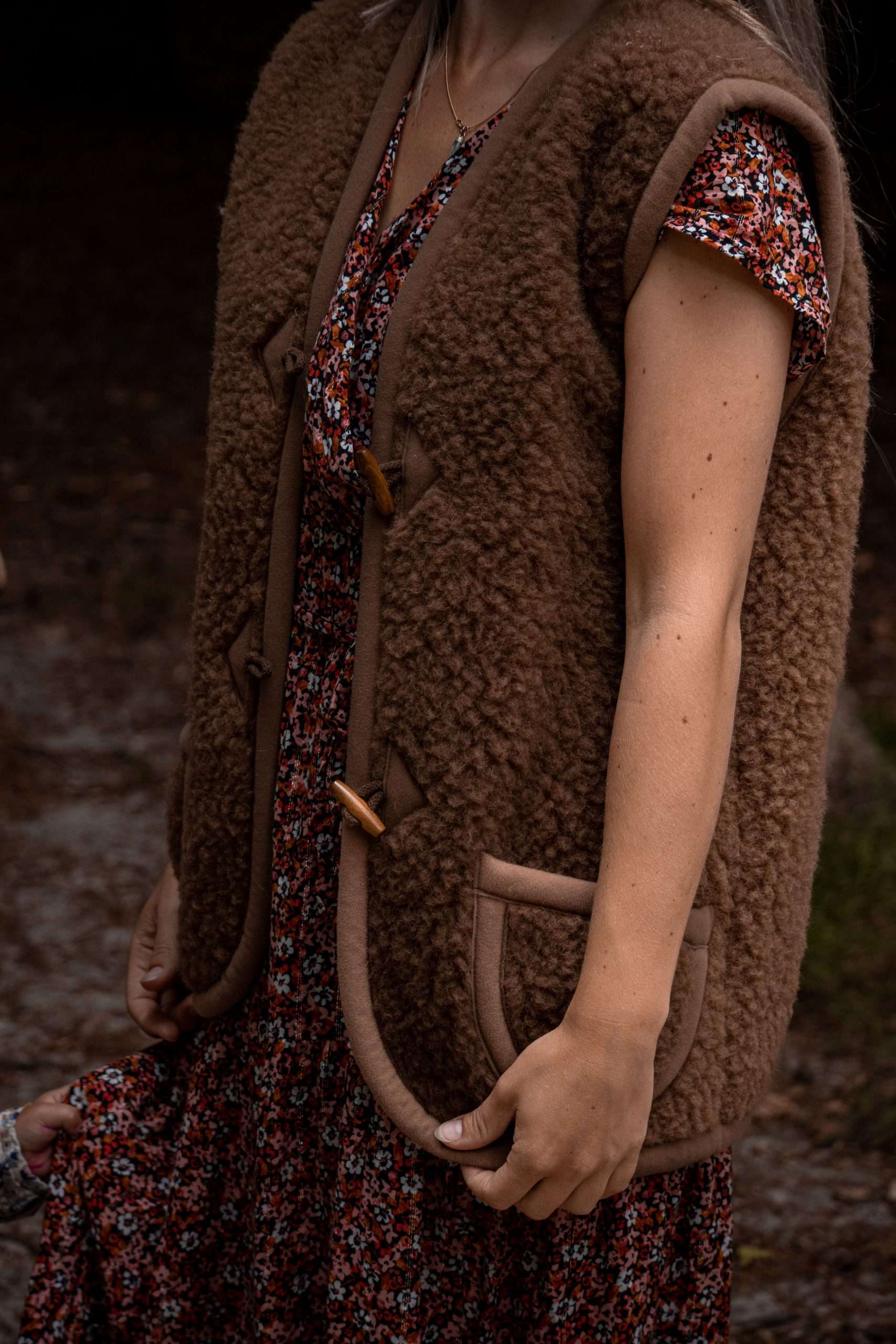 Merinowolle Weste - Espresso - Erwachsene: L