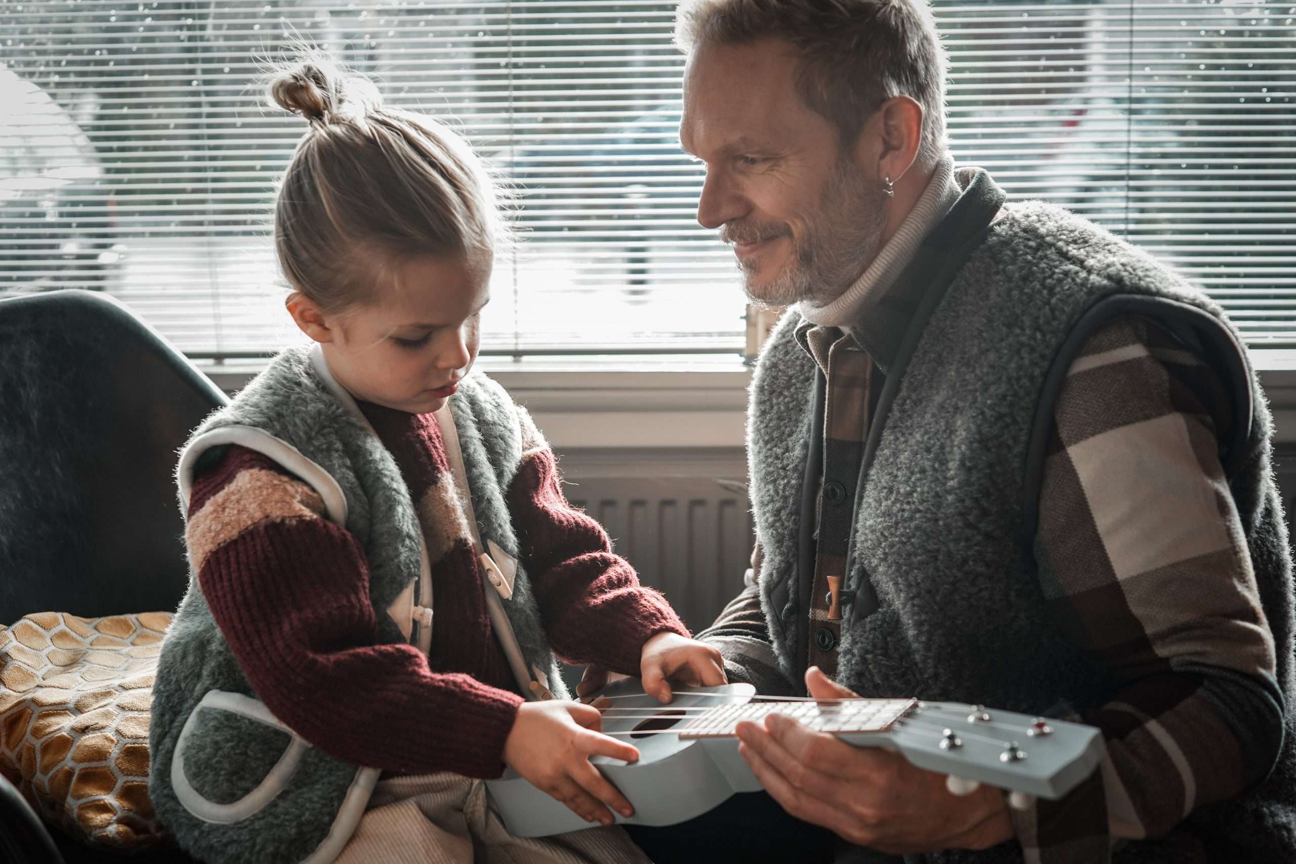 Merinowolle Weste - Schwarzer Tee: M