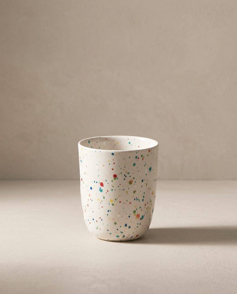 Konfetti Becher Medium 220 ml – weiss