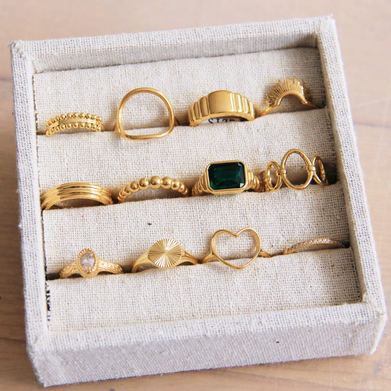Stahlring mit offener Rundung - Gold