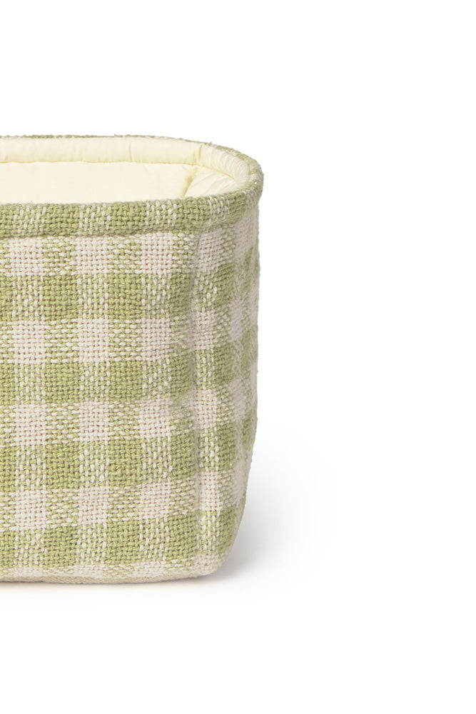 Korb Stoff Vichy Matcha