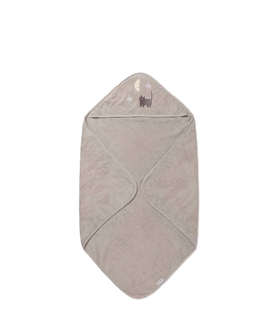 Petal Baby Kapuzenhandtuch, Moon Cat