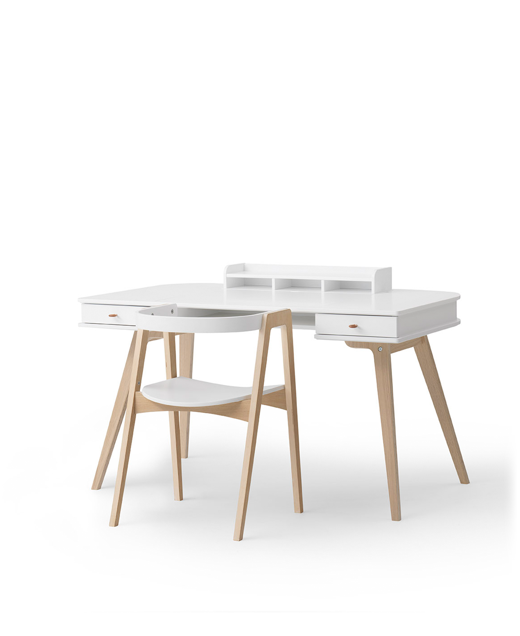 Wood Schreibtisch 66 cm & Armlehnstuhl, im Set